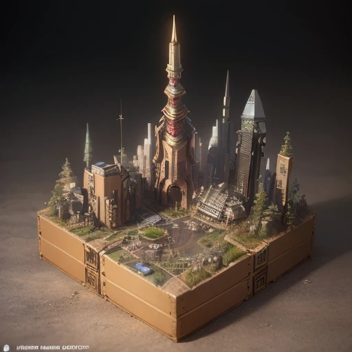 6598年Mars realistic model, (split ends, original photo, best quality, masterpiece:1.4),Steampunk Cyberpunk 6820 City,(CyberpunkMars light:1.3), Mars (related to land),(in a small nature box:1.3),Isometric, small nature, landscape on foundation,landscape,