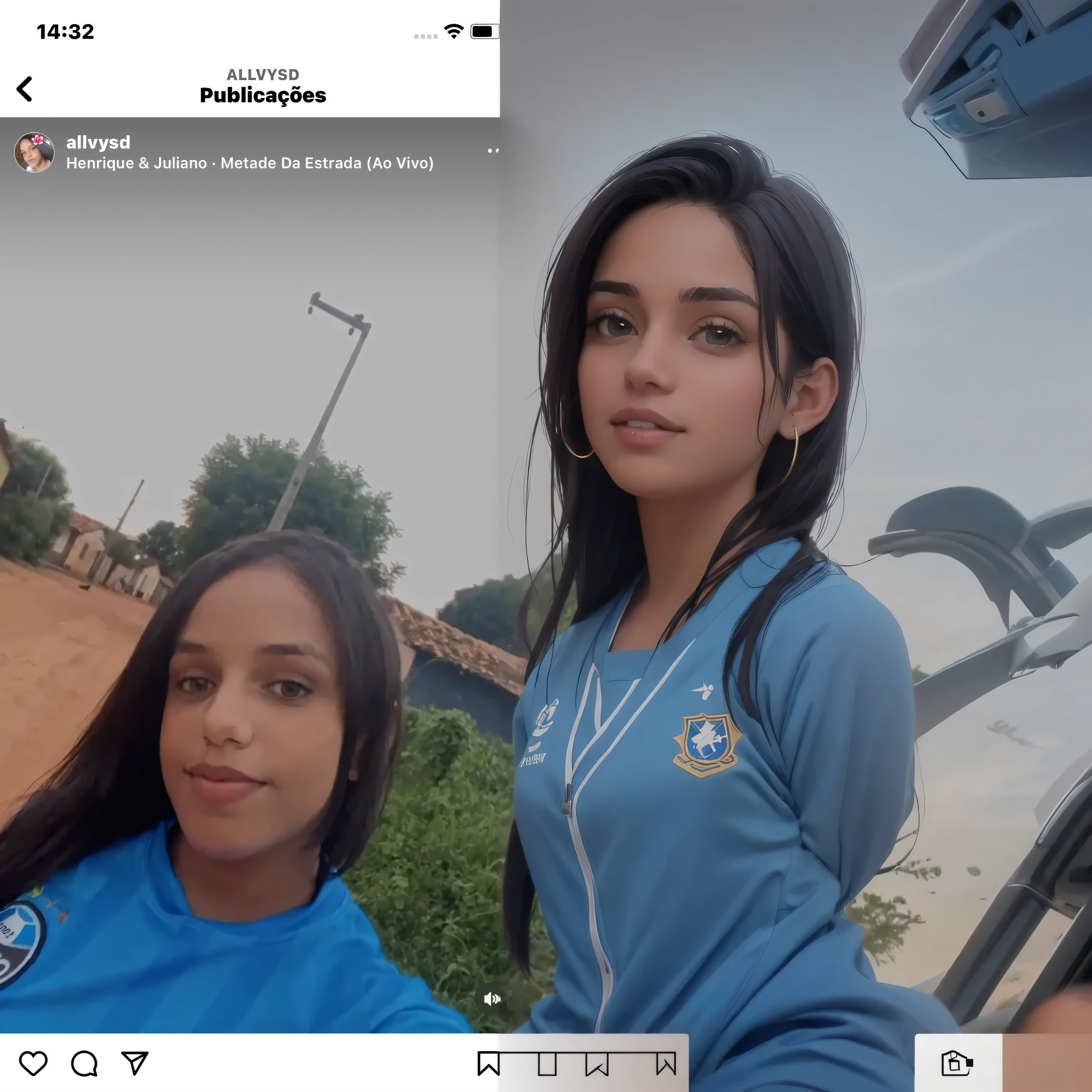 um close de uma pessoa com cabelo comprido e camisa azul, looks like fabiula nascimento, selfie de uma jovem, low quality video, 3 Brazilian mother of 5 years, Mulher de 30 anos de Cuba, she is facing the camera, de 19 anos, garota indiana com pele morena, malika favre, foto frontal