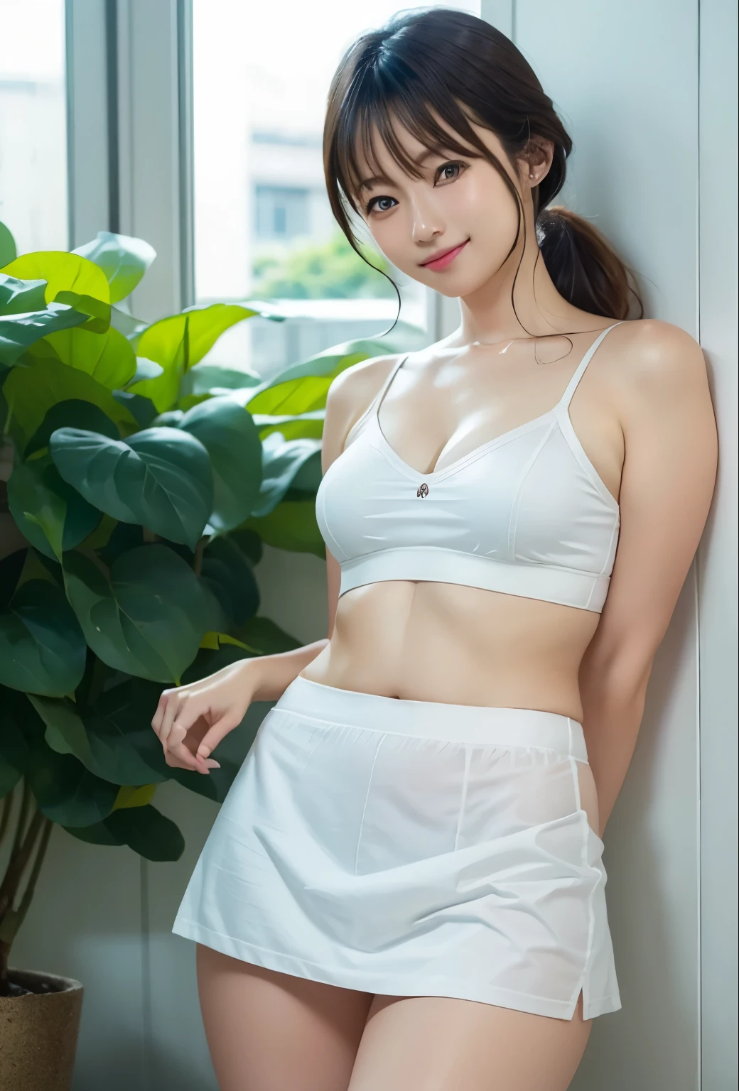 real photos、Highest quality、Beautiful woman、beautiful thighs、beautiful face、real imYear、federal army uniform uper mini skirt、white panties、ponytail、Yuriko Yoshitaka、Year日本人女性、Mrs. Bowe、super mini skirt、pretty girl、white pantiesーが丸見え、16Year、(white pantiesー:1.3)、super mini skirt、beautiful thighs、white pantiesー、赤いミニスカートがめくれてwhite pantiesーが見えてる