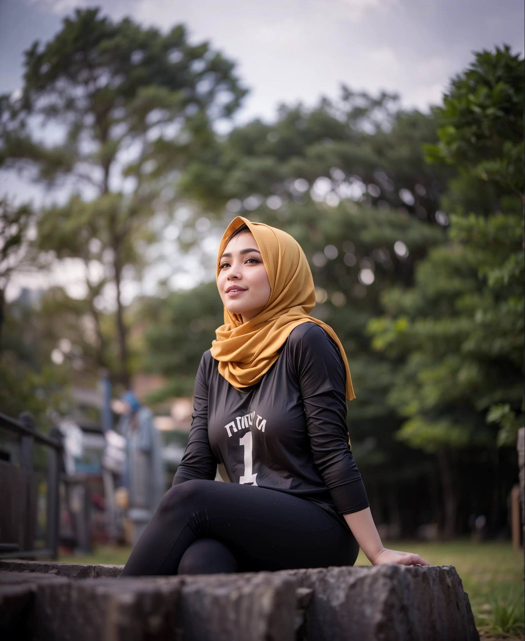 masterpiece, (ultra-high-definition portrait:1.4), Realistic, extremely detailed, CG unified, 8k, Clean lines, highly detailed, High-definition, raw color photos, she is smiling, Realistic portrait, Cinematic Light, Beautiful detailed, 1hijabgirl indonesian, (165cm tall, big breasts with very very tight clothes:1.5), Beautiful big breasts, breasts details, very tight, (Biggorgeous eyes, Soft smile with lovely look:1.5), (Fine face, Masif Breast:1.4), Close up of a girl in Beautiful clothes with errcted nipple, biggorgeous eyes, Soft smile, scarf, (Beautiful Tight Clothing with curvaceous body:2), pose 4 of 1 6, Undress, No bra, (nipples that are clearly sticking out detail:1.2), Outdoors, high intricate detailed, float, cum on, Sense of truth, beautiful landscape forest, sexy lighting,