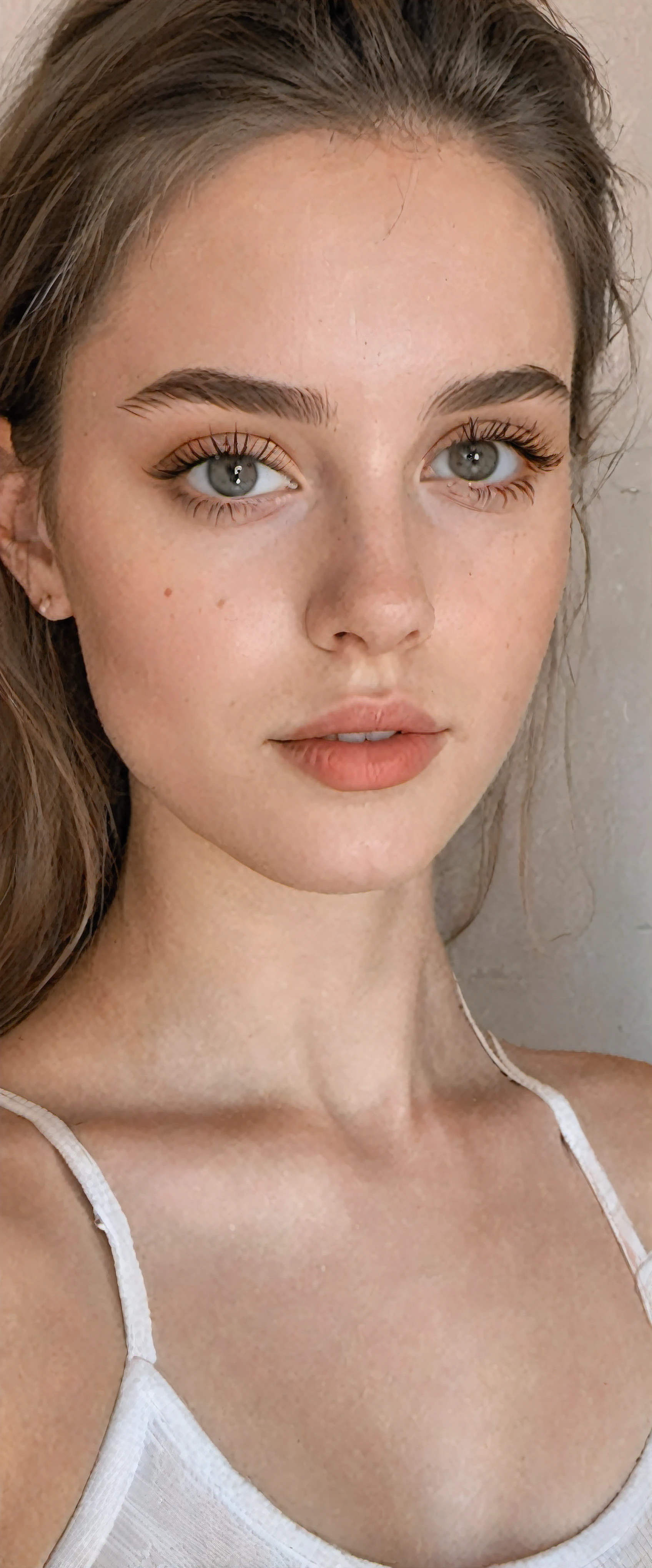 young girl, scotish, good body ratio, very line figure, ultra realistic, jawline defined, white, gorgeous, beauty, super realistic, only fans, instagram model, in her room, realistic eyes, shy, blushing, real face, texture on face, less makup