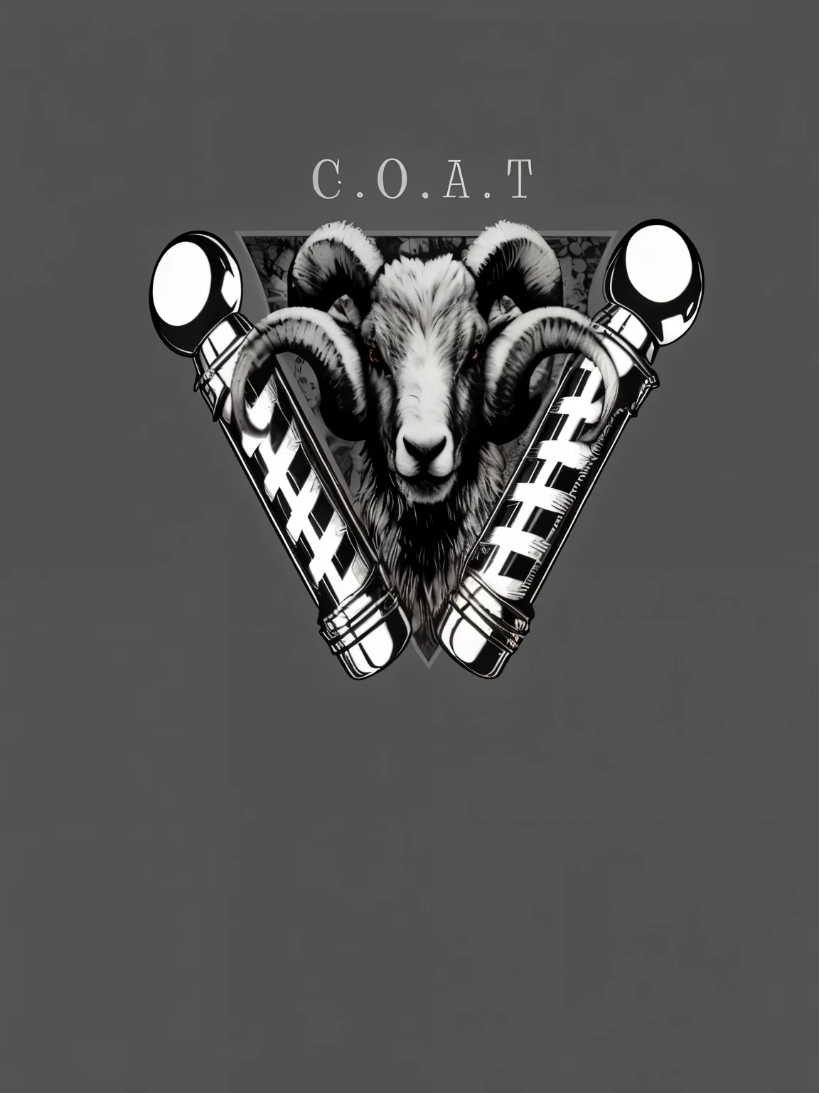 a close up of a cabra with a microphone and a microphone, cabra, cabra body, cabra horns, half cabra, cabras, lamb and cabra fused as one, album the artee, a cabra, grandes cuernos, holding a cabra head staff, detailed cover artework, roaring mutant cabra monster, Arte de la banda de herramientase, official artework, GTHL.arte, album cover