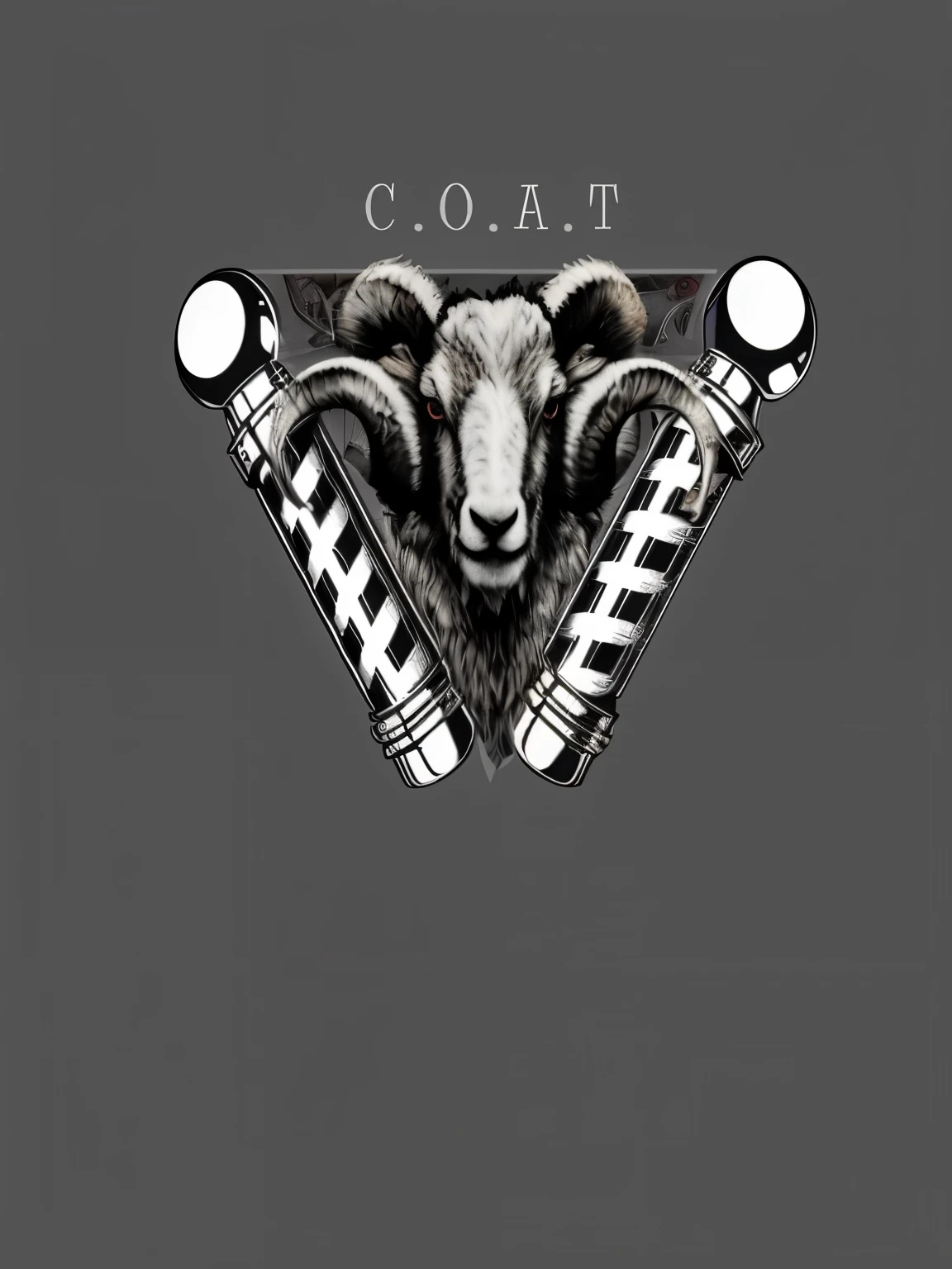 a close up of a cabra with a microphone and a microphone, cabra, cabra body, cabra horns, half cabra, cabras, lamb and cabra fused as one, album the artee, a cabra, grandes cuernos, holding a cabra head staff, detailed cover artework, roaring mutant cabra monster, Arte de la banda de herramientase, official artework, GTHL.arte, album cover