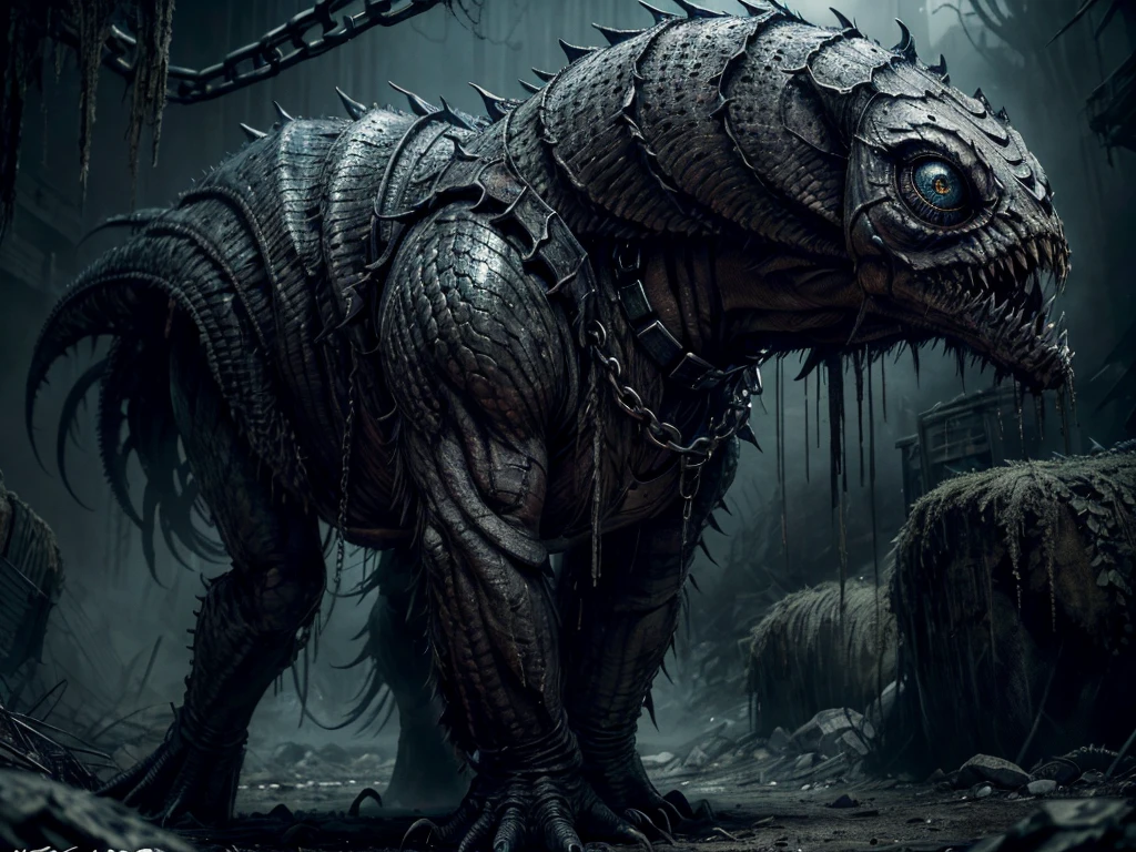 Giant Creature playing with a girl