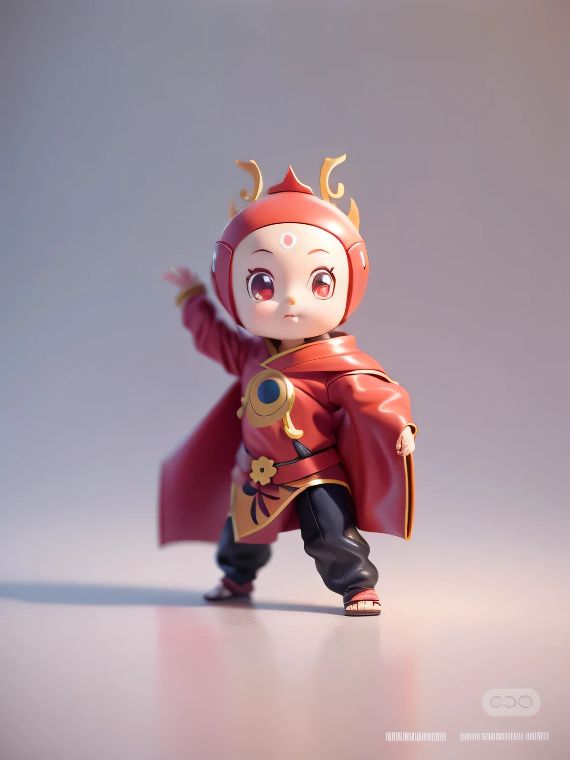 Close up of human toy character in costume, vinyl toy figurines, cartoon character, 3d model of a Japanese mascot, High quality character design, That, girl, heroic figure, Japanese mascot, chibi, nanquan, strict, propaganda art, animated characters, vinyl action figures, heroic figure art, anime action figures, you used to be