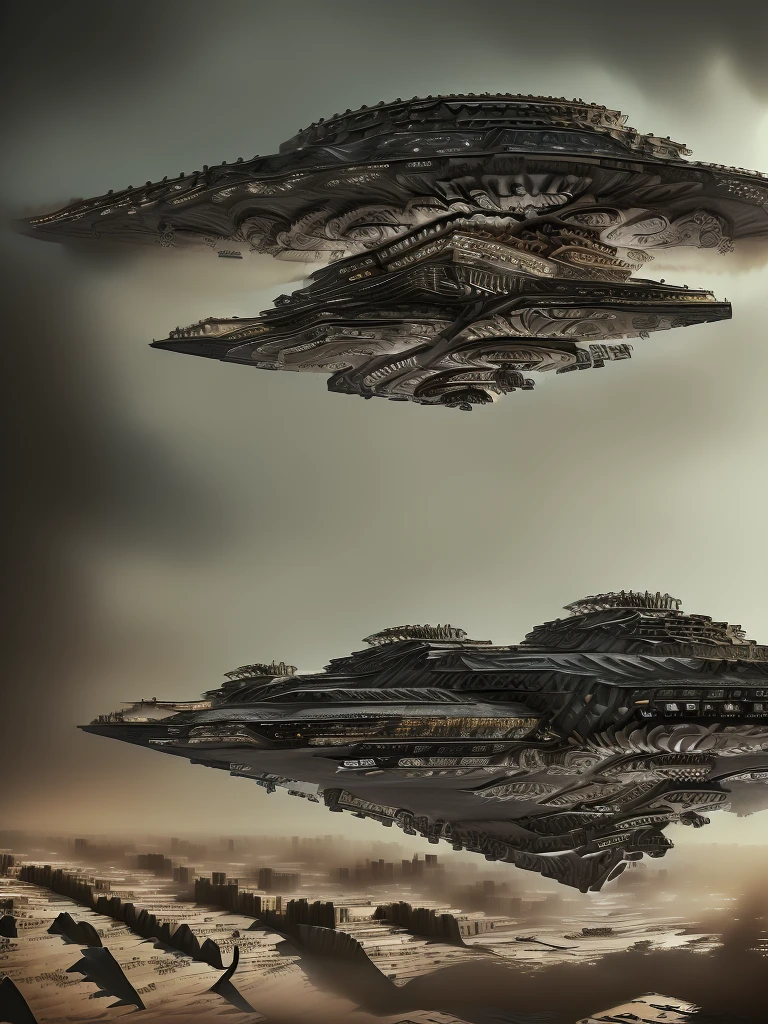 ((giant alien ship flying over city and small people below:1.5)), ((epic and dramatic jungle landscape scene:1.5)),((Imaginative scene)),((perfect, meticulously detailed: 1.4)), ( (full shot: 1.4, dynamic pose: 1.3)), ((Best Quality)), ((Masterpiece)), 3D, (Hyper Detailed: 1.3), ((Epic Landscape: 1.3)), (Photorealistic: 1.4), ((Front camera, wide shot)), ( (Low-light night movie lighting: 1.2)) .32k.