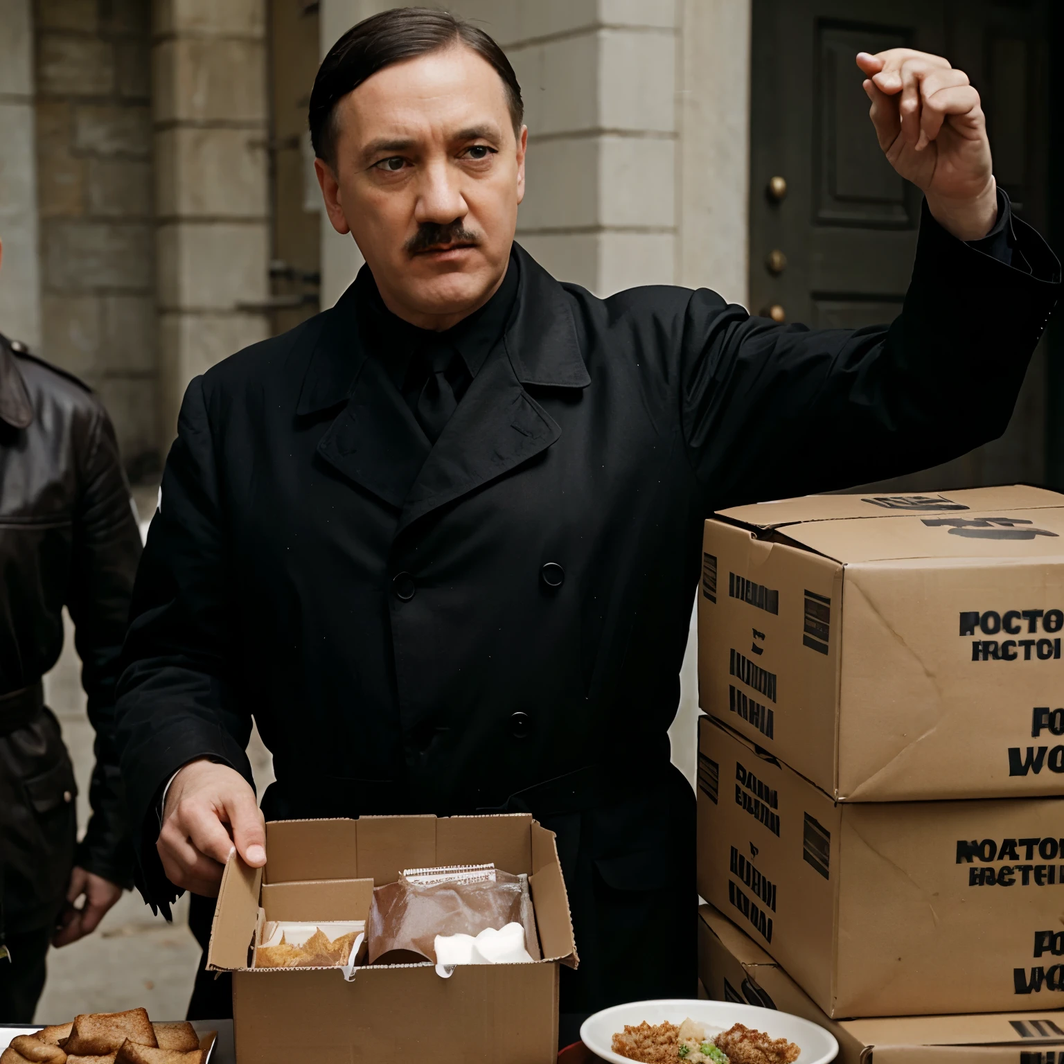 Hitler, giving food to the poor