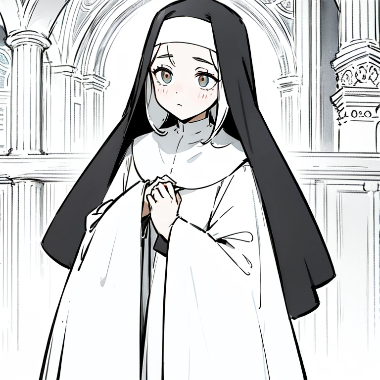 nun, shy