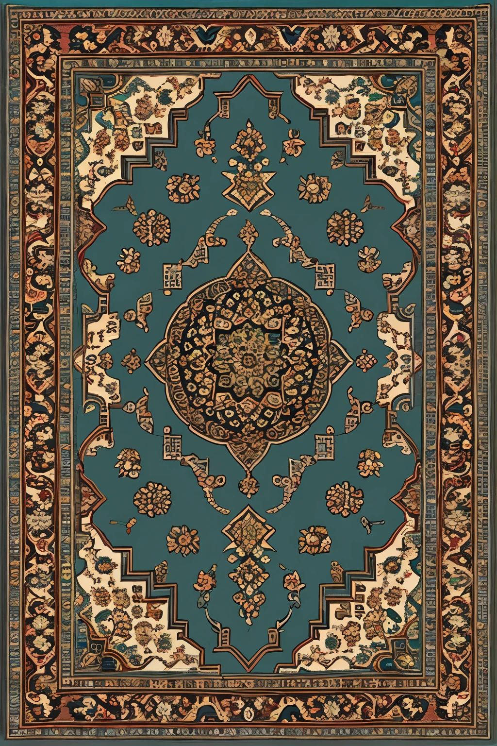 persian rug pattern　Medallion