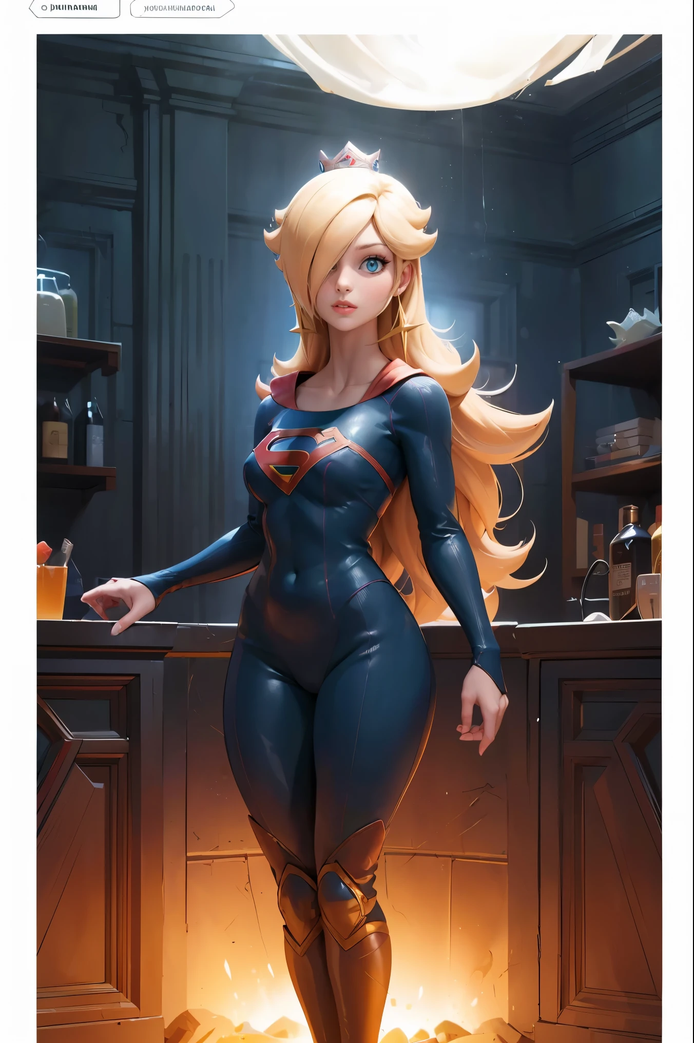 (best quality). (Ultra Detalhado). (1girl), Olhando para o Viewer. (Antecedentes detalhados). belos olhos detalhados. rosto delicado e bonito. (high saturation), seios grandes, droopy breasts, sexy Supergirl costume, full body, long legs, big breasts,
