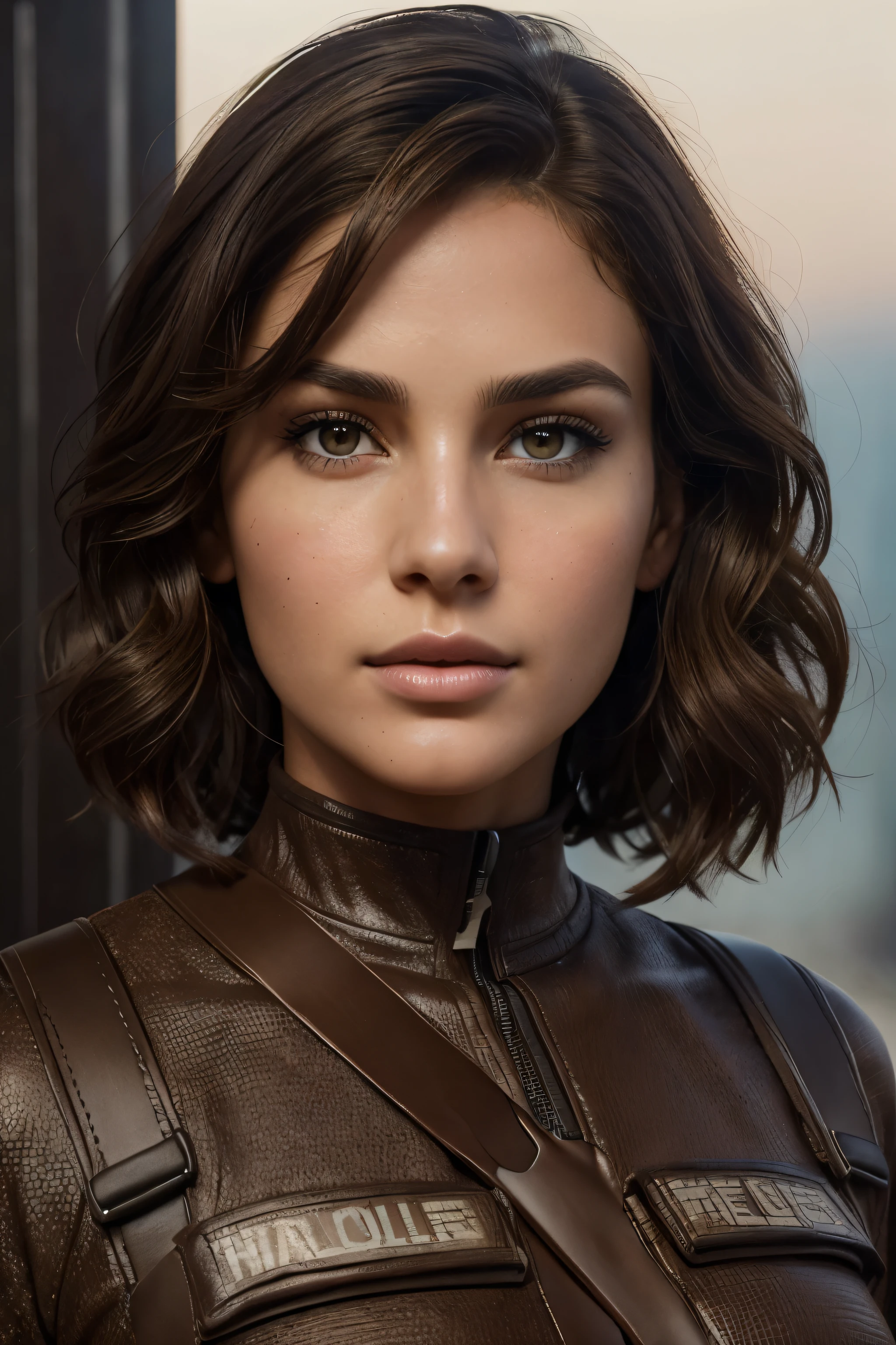 30 year old woman with By the chestnut and eyes, cara seria y enojada, boca cerrada ((tactical uniform, funda de pistola, agente, soldado)) hermoso lips, detalles intrincados, poca profundidad de campo, muy detallado, High Definition Hollywood Movie Budget, epic, hermoso, Obra maestra, Premiado, profesional, muy detallado, textura de piel detallada, (rubor: 0.5), (piel de gallina: 0.5). (the most hermoso woman in the world) (By the chestnut) (pelo corto y rizado, pelo rebelde, corte elegante) cara delgada, nariz fina, hermoso, very hermoso, perfecto face, esbelto body (esbelto), (By the chestnut) (Brown eyes) (piel blanca) Cuerpo hermoso, cara occidental, ojos depredadores, Labios rosados, muslos gruesos. cuerpo completo, belleza occidental, nariz fina, hermoso, perfecto, ((Mejor calidad)), ((Ultraresolution)), ((fotorrealista: 1.4)), (detalles intrincados), perfecto face, constituir: 1.5 , cara clara, detalles faciales.