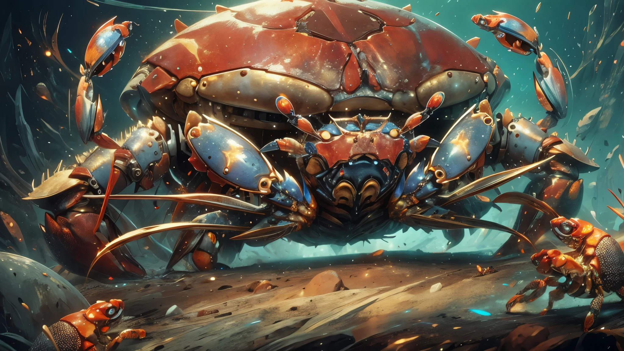 (masterpiece),8k, best quality, magic crabs, chatters,