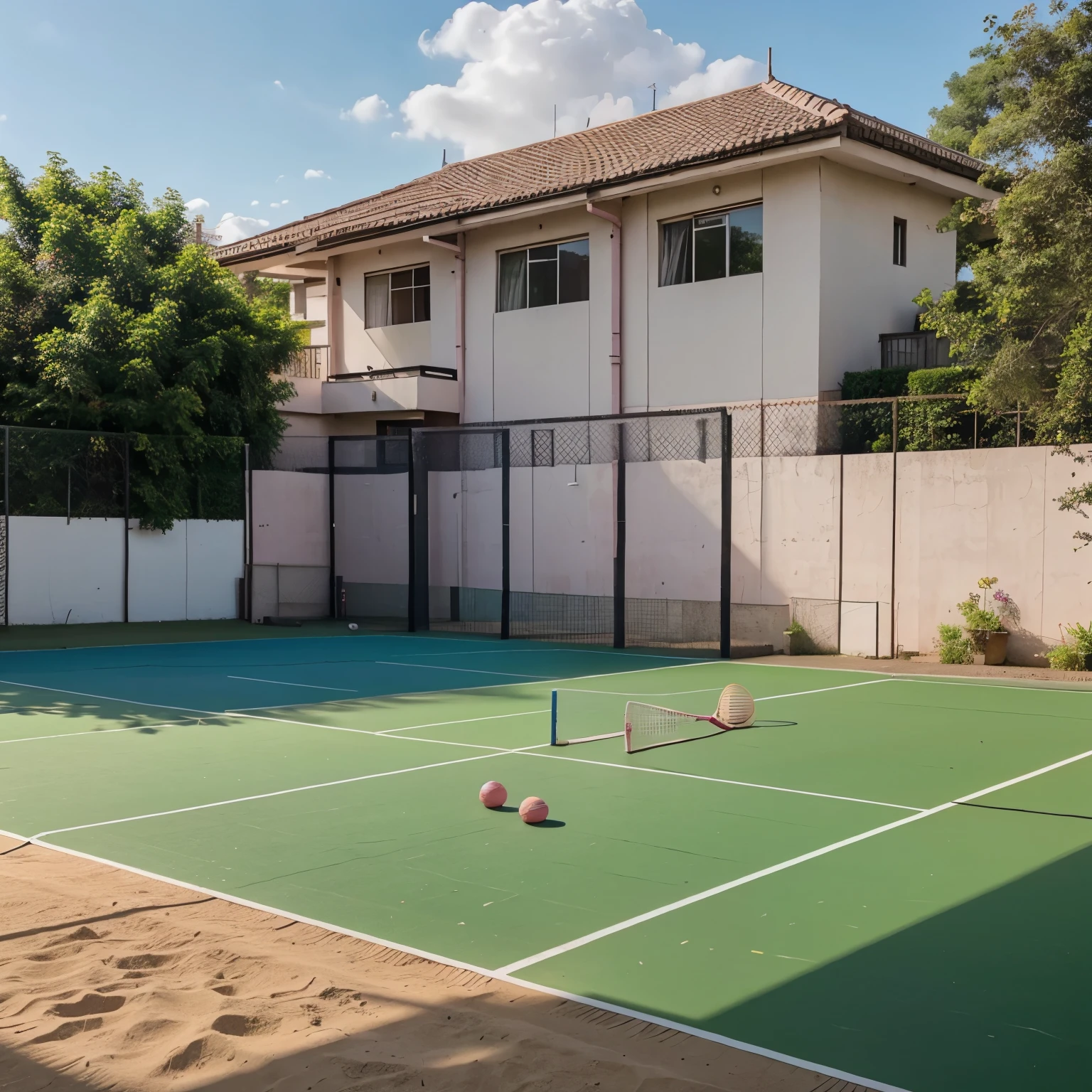 Pink Badminton court