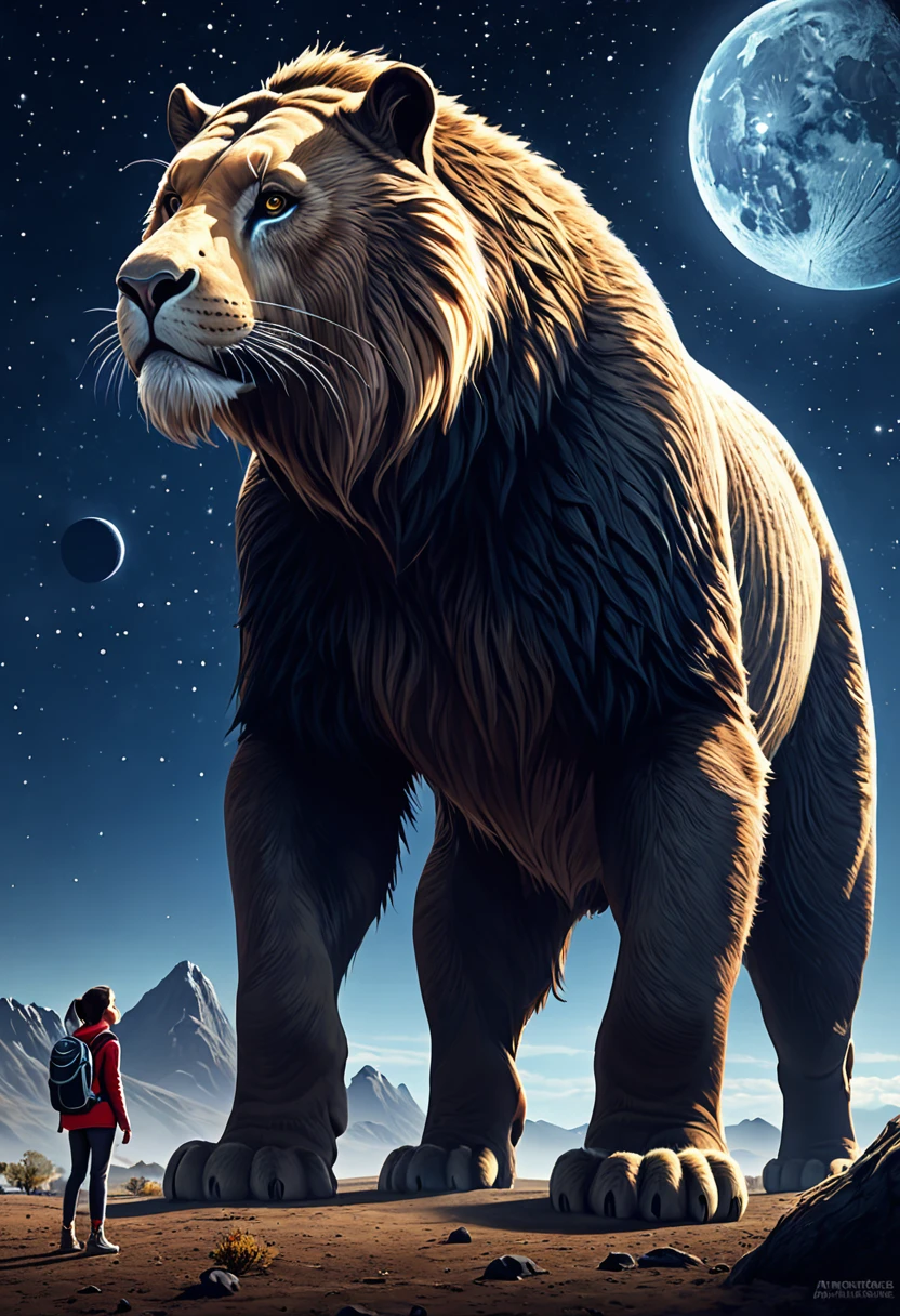 ((animal gigante y tierno: 1.5)), ((Artistic styles to give life to giant and tender unique and endearing characters., and little animals and little flowers, and a beautiful little landscape: 1.4)). ((Escena imaginativa)),((perfecto, Meticulosamente detallado.:1.3)), ((Plan completo: 1.4)), ((Mejor calidad)), ((Obra maestra)), 3D, (hiper detallado: 1.3) , ((epic landscape: 1.3)), ((fondo nocturno: 1.3 ))), (((Oscuridad del espacio:1.2 )) ), (fotorrealista: 1.4), ((Frontal camera) ),( (Low Light Night Movie Lighting: 1.2)).32k.