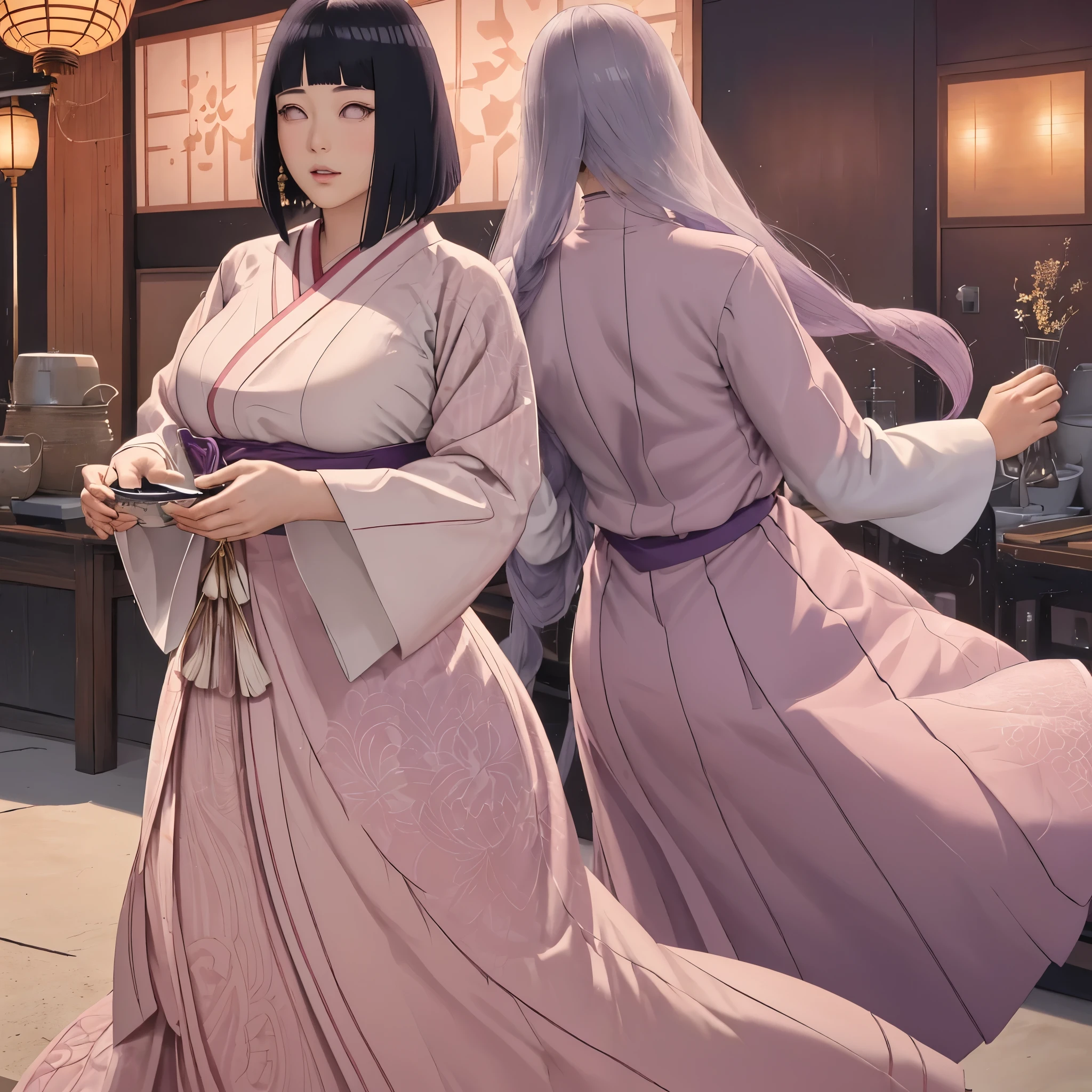 attire: a traditional Japanese tunic, bursting with intricate patterns, and a high waist mini-skirt that emphasizes her hourglass figure. Her long, flowing purple hair cascades down her back, each strand meticulously rendered in the highest detailed Unity 8k wallpaper.
The flawless lines of Hinata's face are a testament to the artist's masterful talent. Her big, expressive eyes, encircled by long lashes, reflect a soft, captivating gaze. Her lips, plump and pink, rest in a gentle smile, exuding an air of tranquility and grace.
Delicate blush graces her cheeks