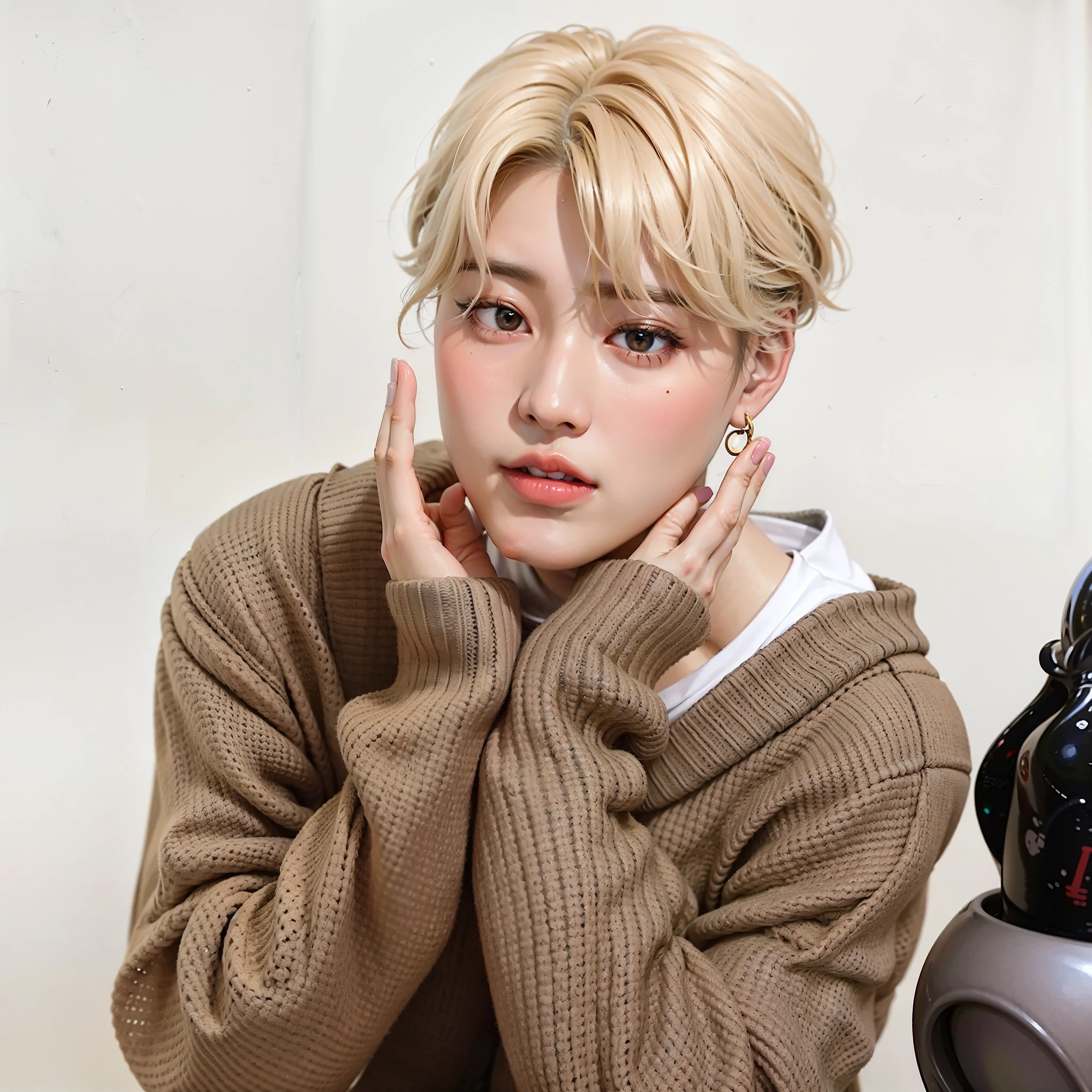 blurred image of a man in a hat sitting on a chair, Jinyoung Shin, adorable and pale korean face, Jung Jaehyun, Ulzzang inteligente, hyung tae, Taehyung comendo batatas fritas Gucci, Cai Xukun, Yanjun Chengt, taejune kim, Kim Doyoung, Hong junho hyung, Jaeyeon Nam, young pale angel, Jungkook