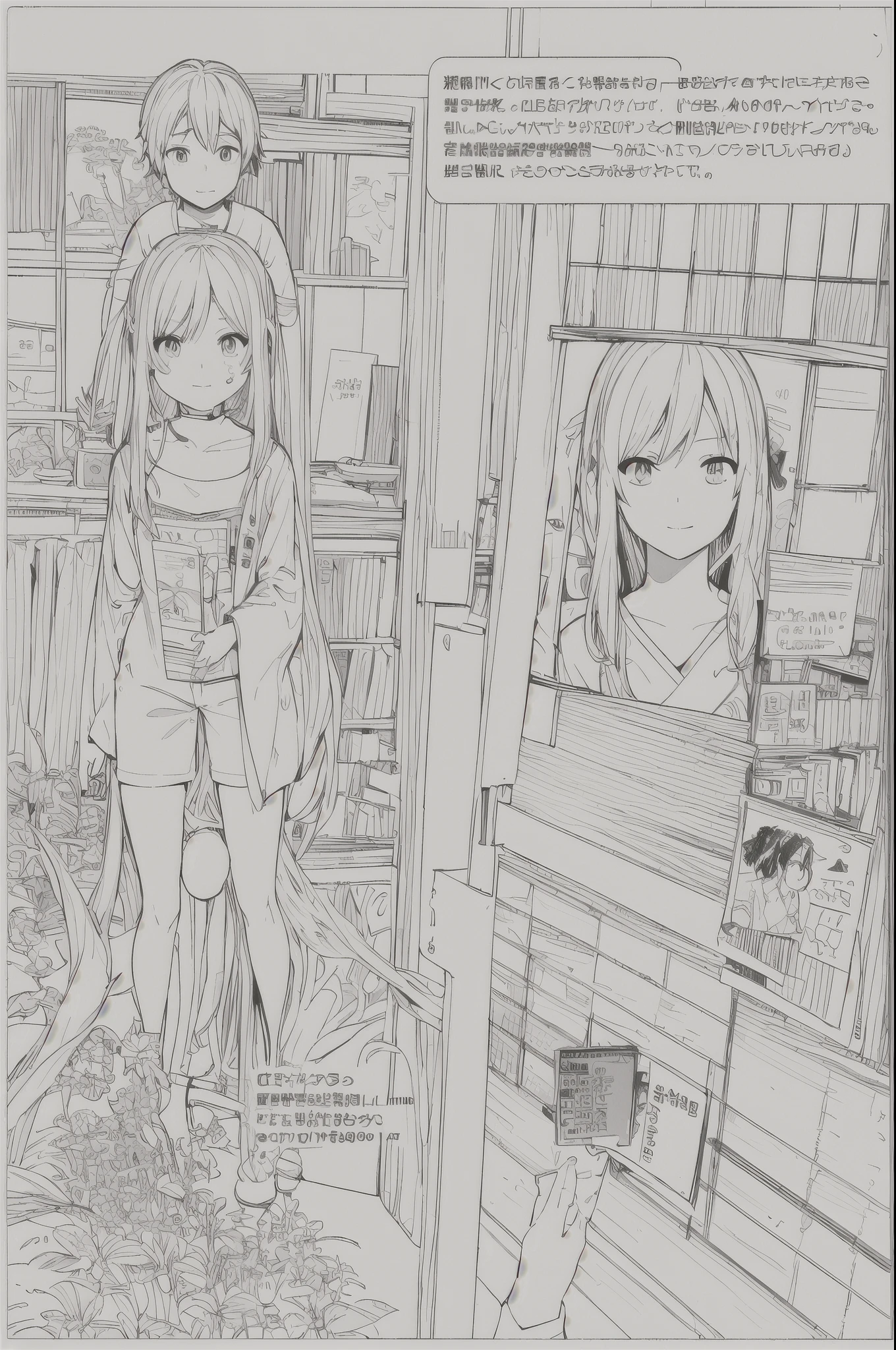 Masterpiece, best quality, กระดานเรื่องราวcartoon:1.8, cartoon, Draw the story of a woman who was followed by a stalker without her knowing. ,Anime Emoji Theme, at high school, , message dialog box, Draw the first page of this story., Japanese anime manga, Hyper HD, 24K UHD, anime watch.