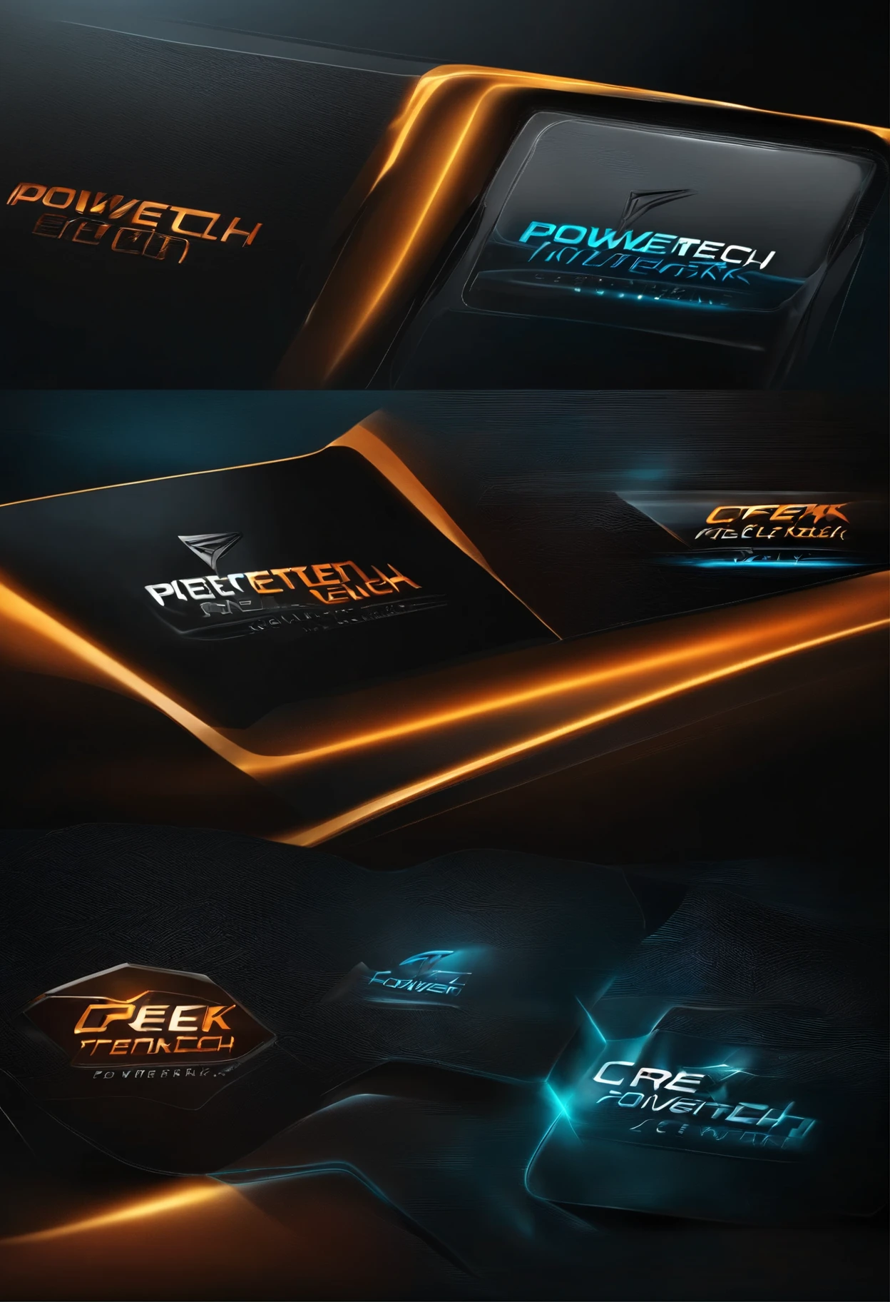 Crea un logo "Powertech network" es para una venta de materiales