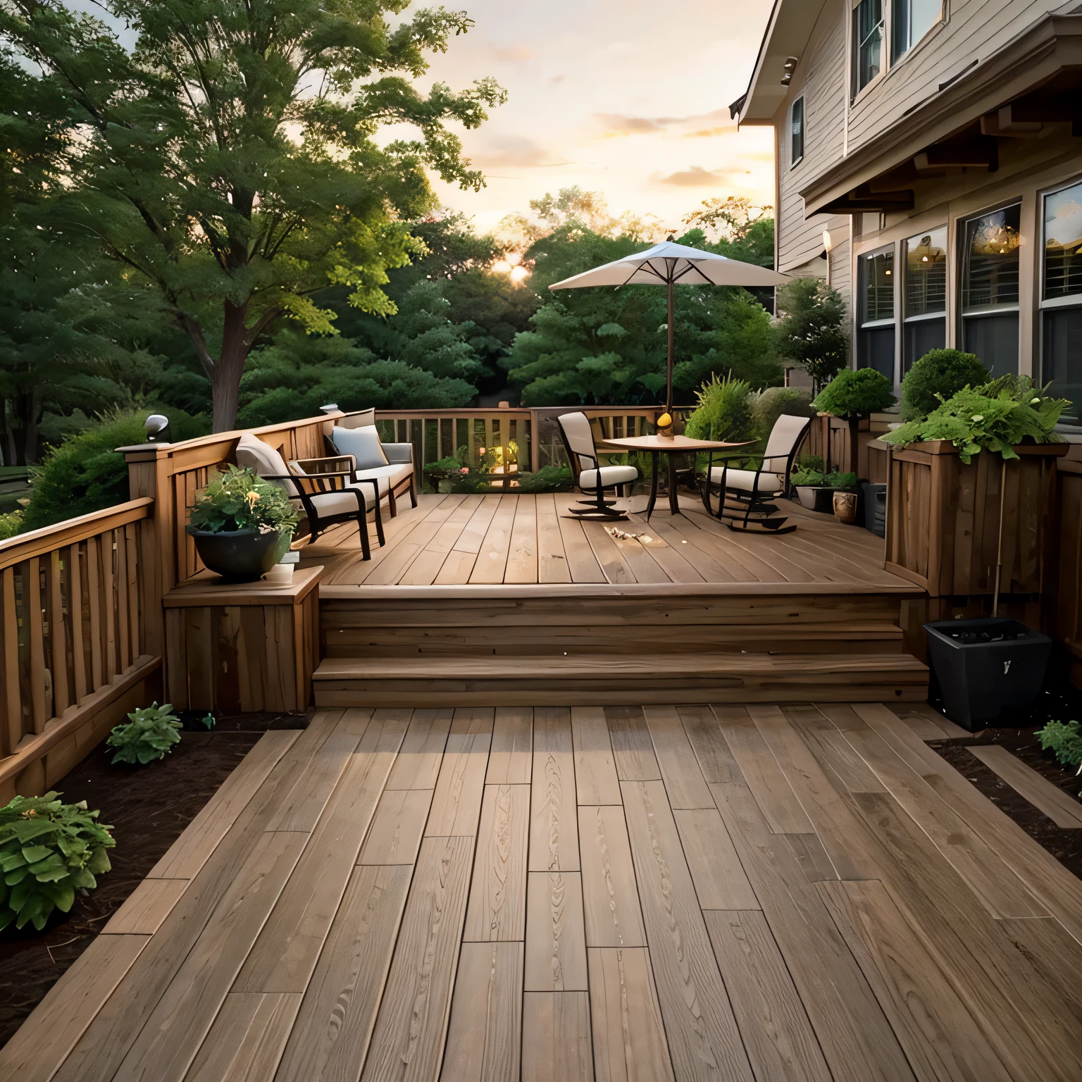 Small Front Yard Landscaping Ideas to Transform Your Outdoor Space highlighting decking or porches