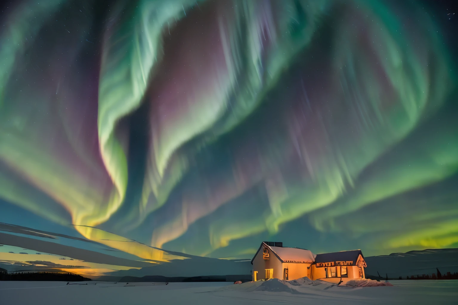 Aurora Borealis: The breathtaking spectacle of the Northern Lights, painting the night sky with ribbons of color and movement.