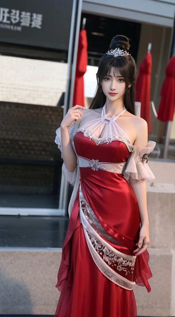 araffe woman dans une robe rouge posing for a picture, beautiful south korean woman, mannequin femme coréenne, porter une tenue de soirée rouge, Magnifique jeune femme coréenne, dans une robe rouge, Beautiful young Korean woman, porter une robe rouge, la fille porte une robe rouge, porter une robe rouge, korean actress, nom de Jaeyeon, Hwang se - est