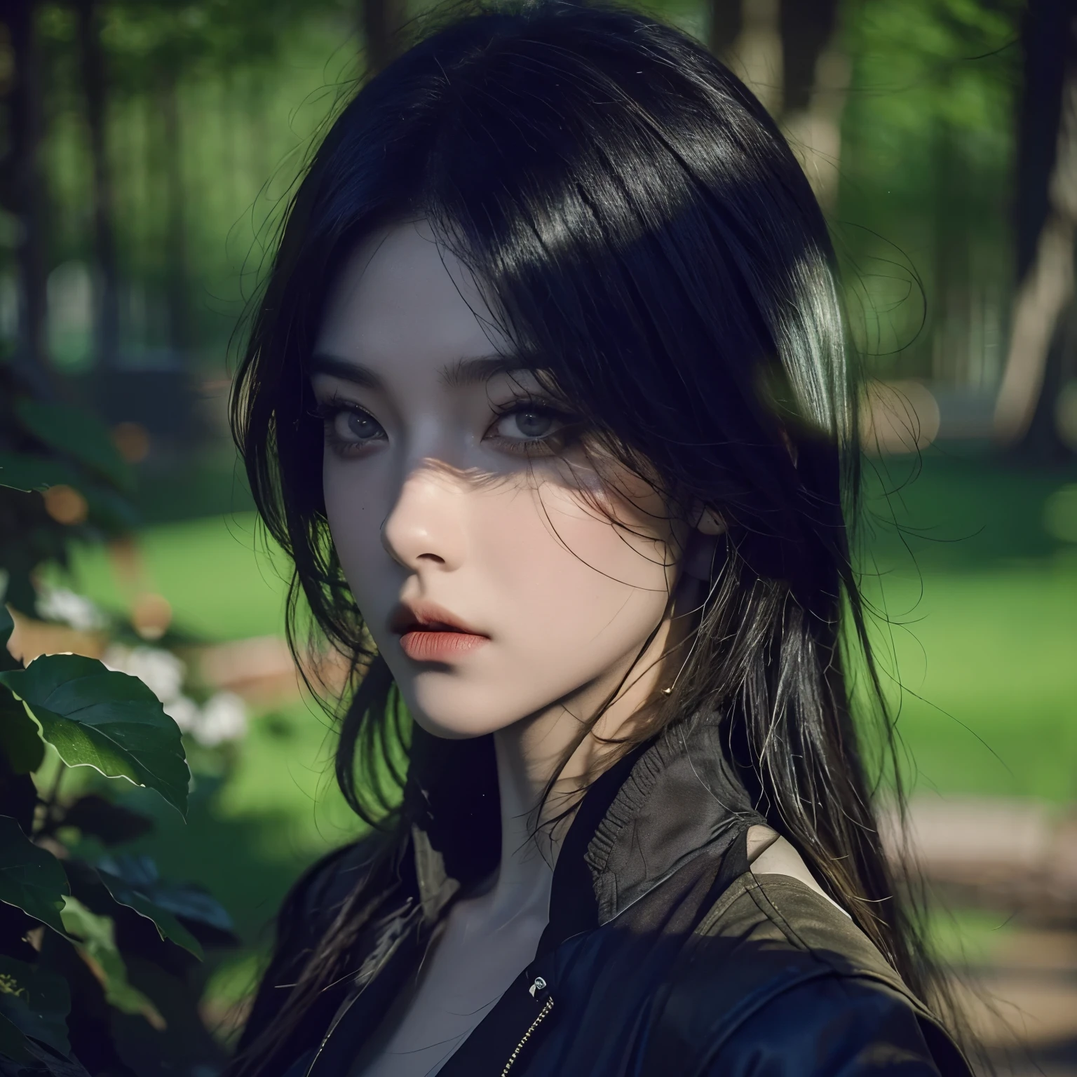lifelike, high resolution, League of Legends,kasa,high resolution,Original picture,rich background,game design,Filter,dark void,Hollow,light and shadow art,Texture,wallpaper,Character details HD,model effect。background forest,Battle wind。