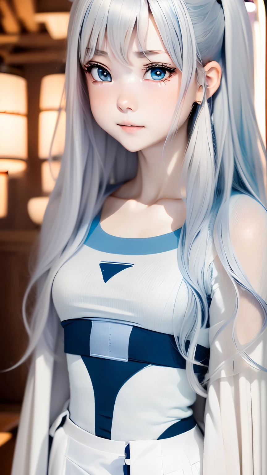 ((High level image quality、masterpiece:1.4))、1 girl、Upper body、body clothes、gray hair、rainbow colored hair、gradient hair、cute face、beautiful face、beautiful eyes、beautiful girl、pretty girl、perfect face shape、crazy、realistic proportions、dynamic pose、advanced details、Complex、Complexディテール、realistic eyes、realistic eyesの割り当ての例、32K、realistic lighting、extreme details、real students、realistic proportionsの目、realistic proportionsの生徒、realistic shadow、Evafee