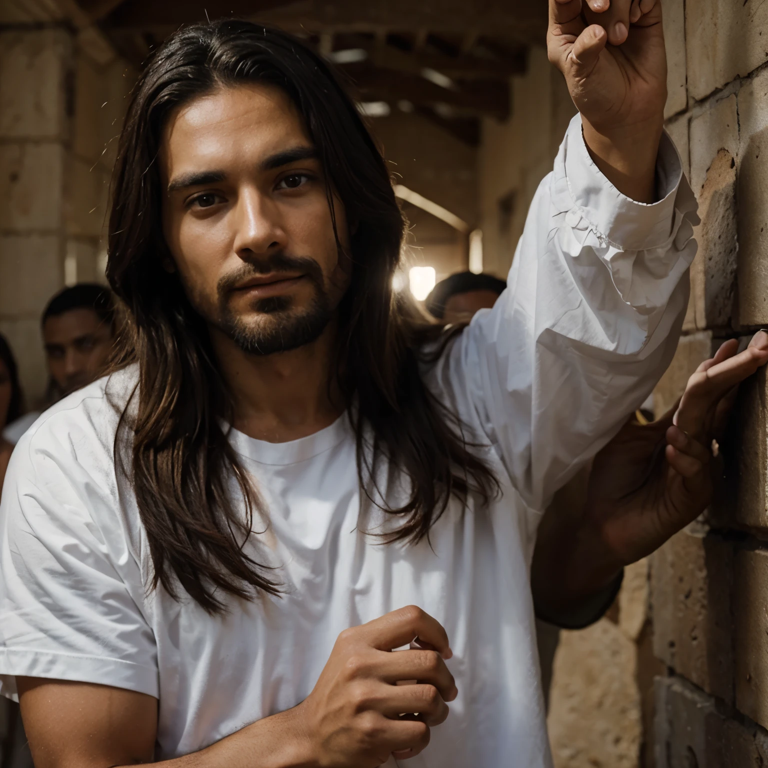 Man Jesus Christ blessing the people