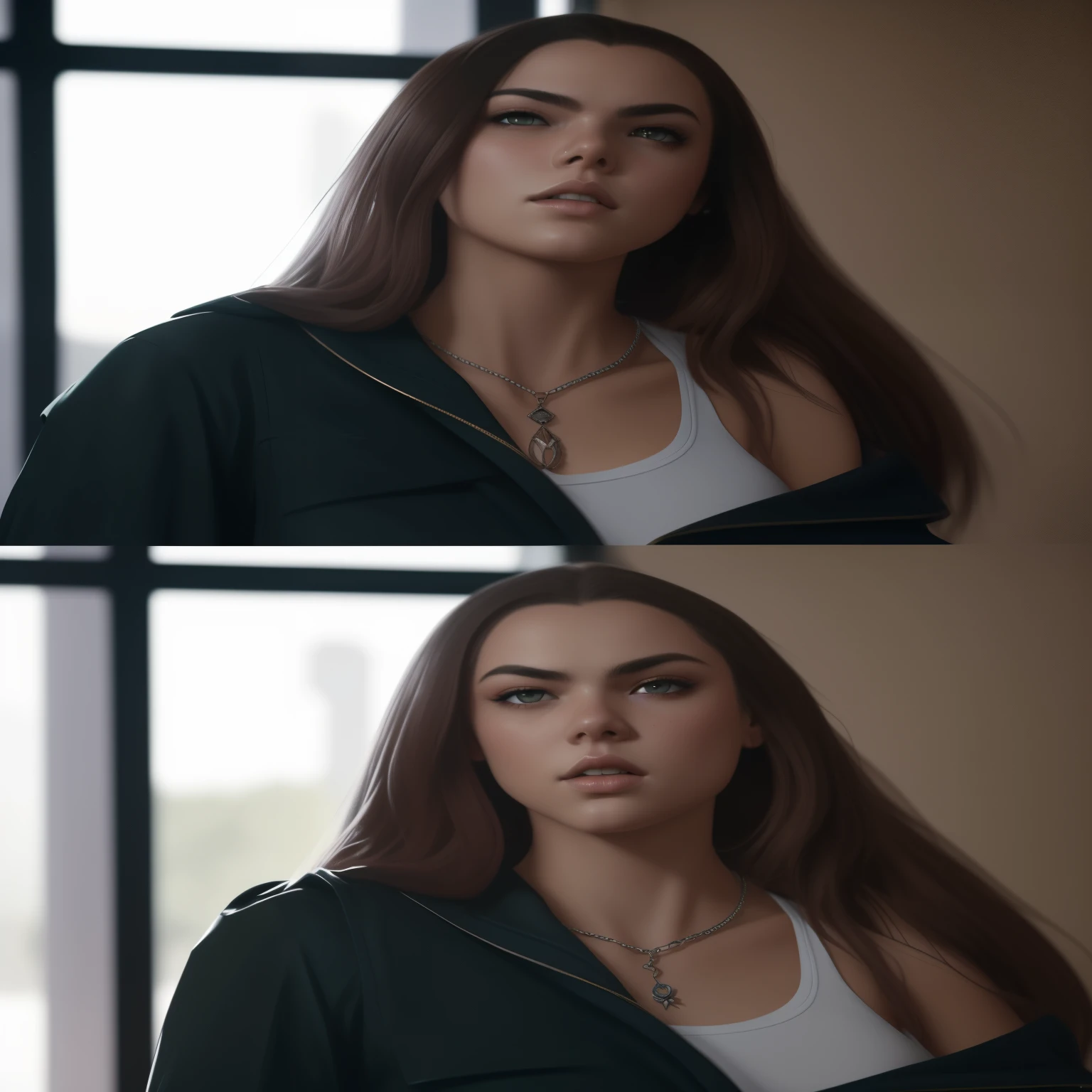 Obra maestra, of the highest quality, (enfocarse solo), (cara perfecta:1.1), (Alto detalle:1.1),Dramatic, 1 chico, (pale skin), pelo largo y blanco, ojos blancos, solo, pelo largo, luna, Noche, traje de lujo blanco, cubierto navel, labios sensuales, cubierto, ciudad futurista, antecedentes detallados, arte de artgerm y greg rutkowski, cinematic lighting,