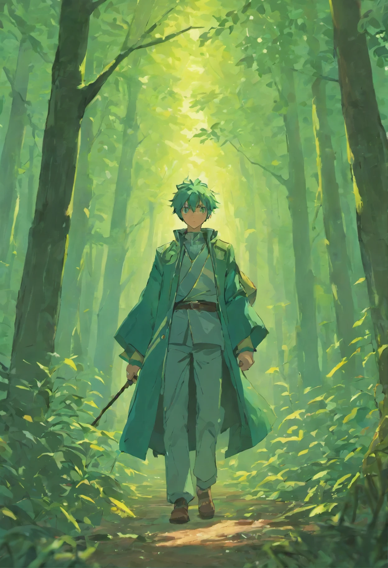 men in the forest