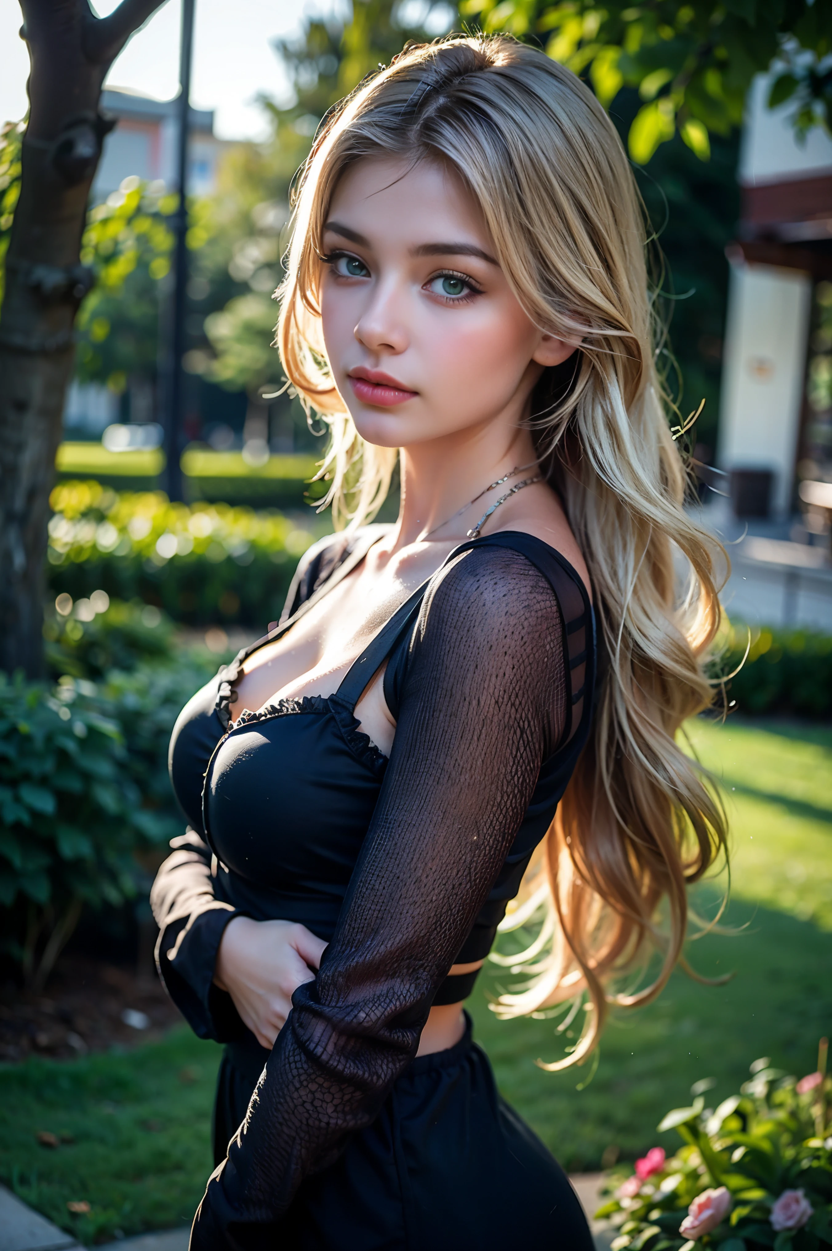 Realistic Photography, Beautiful Young Female,green eyes blonde hair
