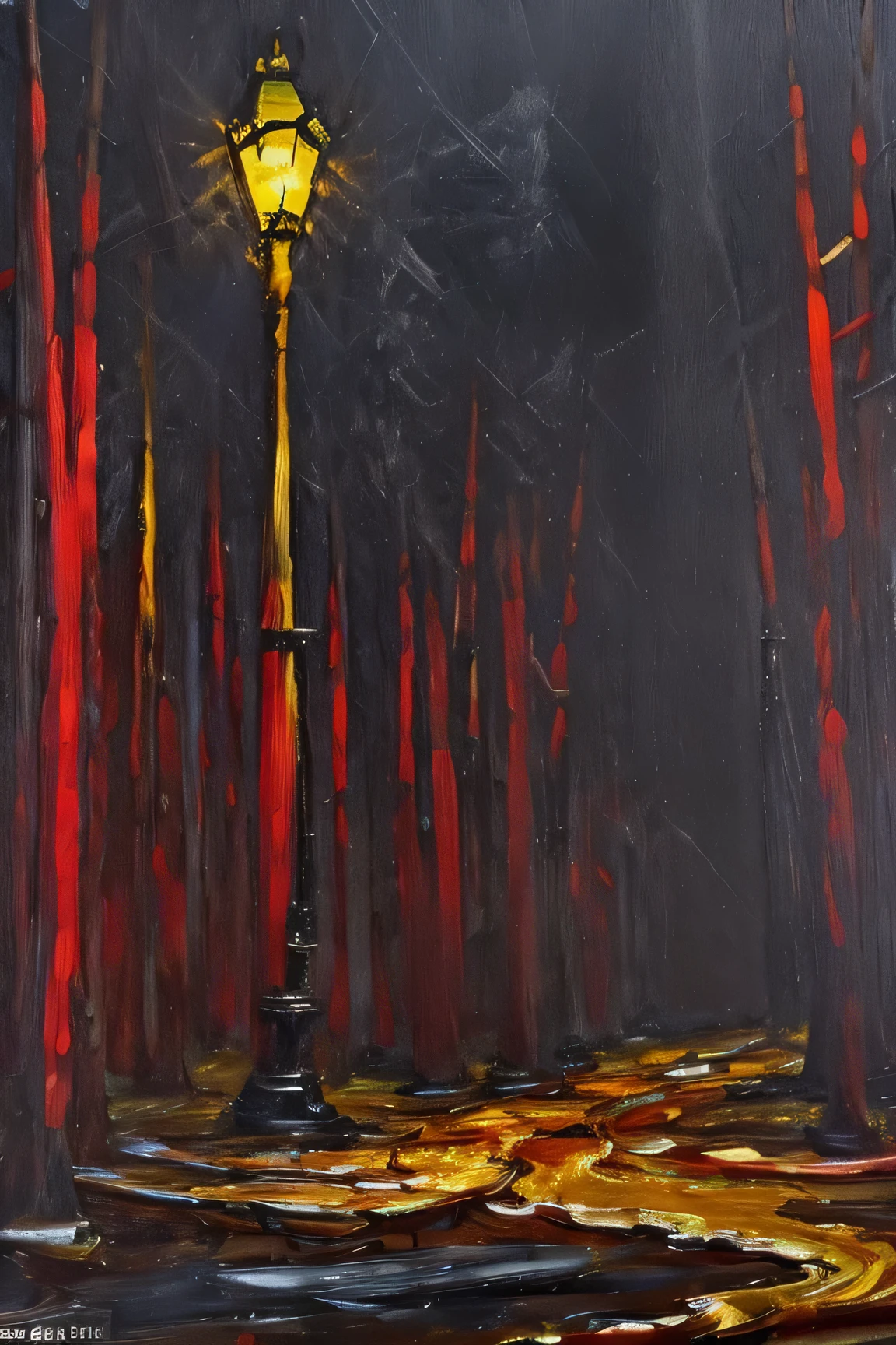 Melancholic, Horror, temer, anguish, vermelho, preto, Oil, qualidade, escuro, triste, sentimento, derretido, random, pintura mal feita, pincelada, morte, sujo