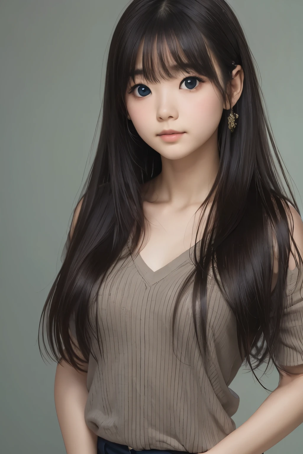 seorang gadis remaja cantik yang sedang telanjang