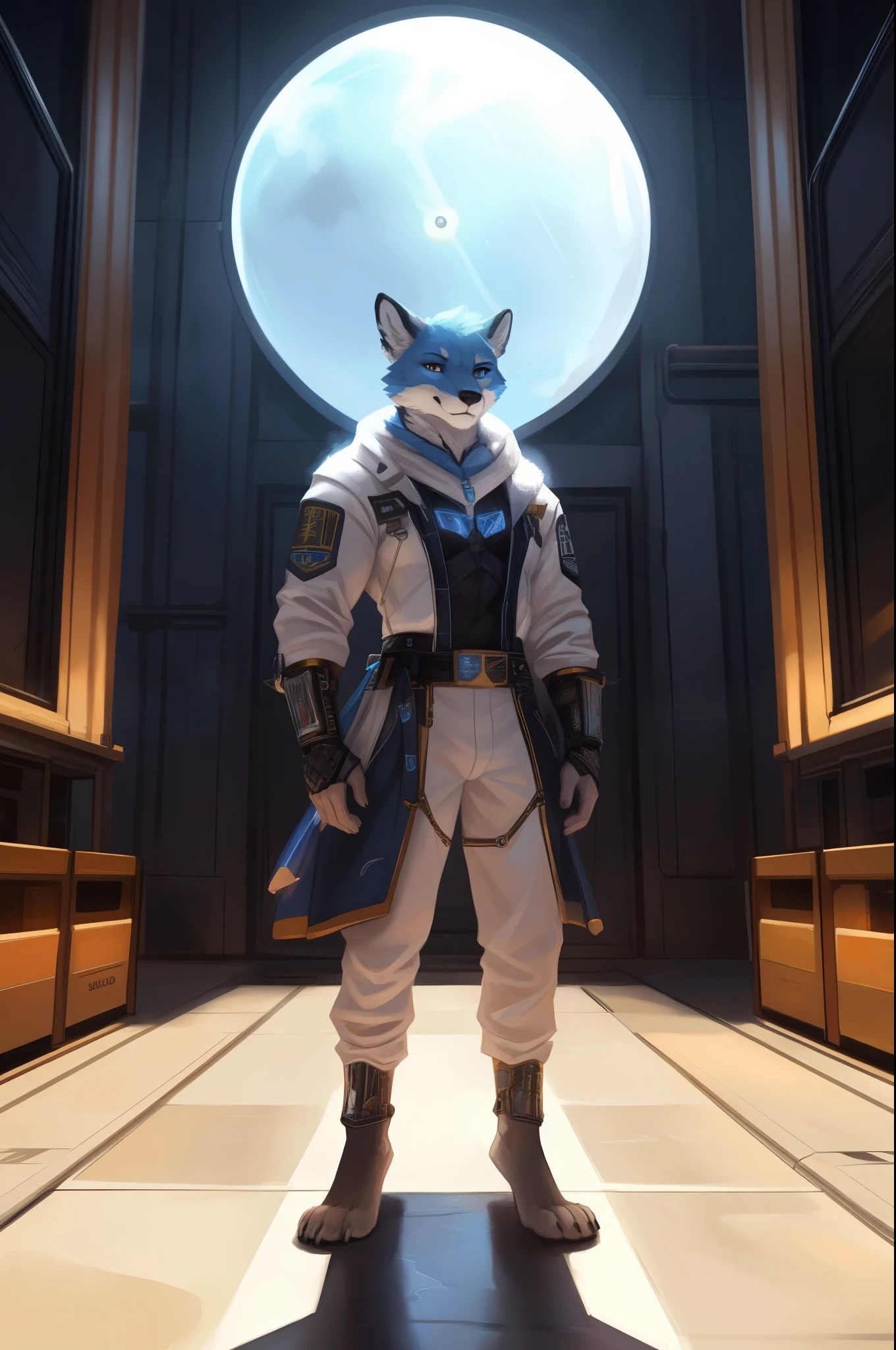 (((Barefoot furry character))), full body, cinematic setting, furry male, (nice big feet paws), I like it big, I like it cold I like it blue, I like it bold I like it with a two % of methane It's Uranus! I want it icy, I want it large I want it spicy, with electric charge Fluid outside and rocky inside Like Uranus! Uranus, Uranus Coz I'm an astronomy aficionado I wanna observe Uranus Uranus, Uranus My shuttle's fast like a torpedo It's gonna pierce Uranus BREAK, detailed background (modern lab), 8K, (masterpiece:1.5), intricate details, highly detailed, extreme detail, octane render, fine art, best quality, highres, (detailed face:1.5), ((full_body)), UHD, (((perfect hands)))
