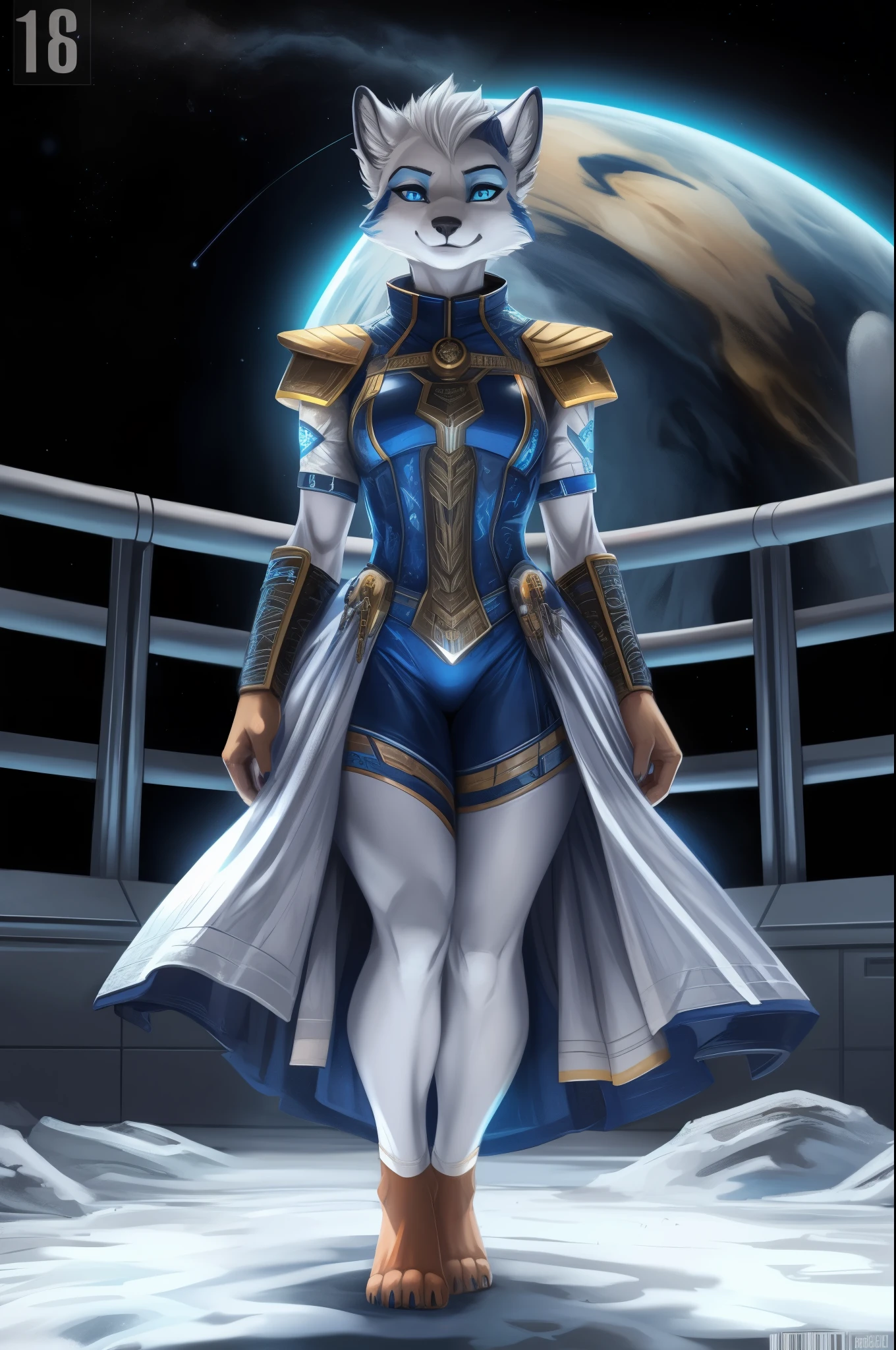 (((Barefoot furry character, full body, cinematic setting, furry male))) 

I like it big, I like it cold
I like it blue, I like it bold
I like it with a two % of methane
It's Uranus!

I want it icy, I want it large
I want it spicy, with electric charge
Fluid outside and rocky inside
Like Uranus!

Uranus, Uranus
Coz I'm an astronomy aficionado
I wanna observe Uranus
Uranus, Uranus
My shuttle's fast like a torpedo
It's gonna pierce Uranus

BREAK, detailed background (modern lab), 8K, (masterpiece:1.5), intricate details, highly detailed, extreme detail, octane render, fine art, best quality, highres, (detailed face:1.5), ((full_body)), UHD, (((perfect hands)))