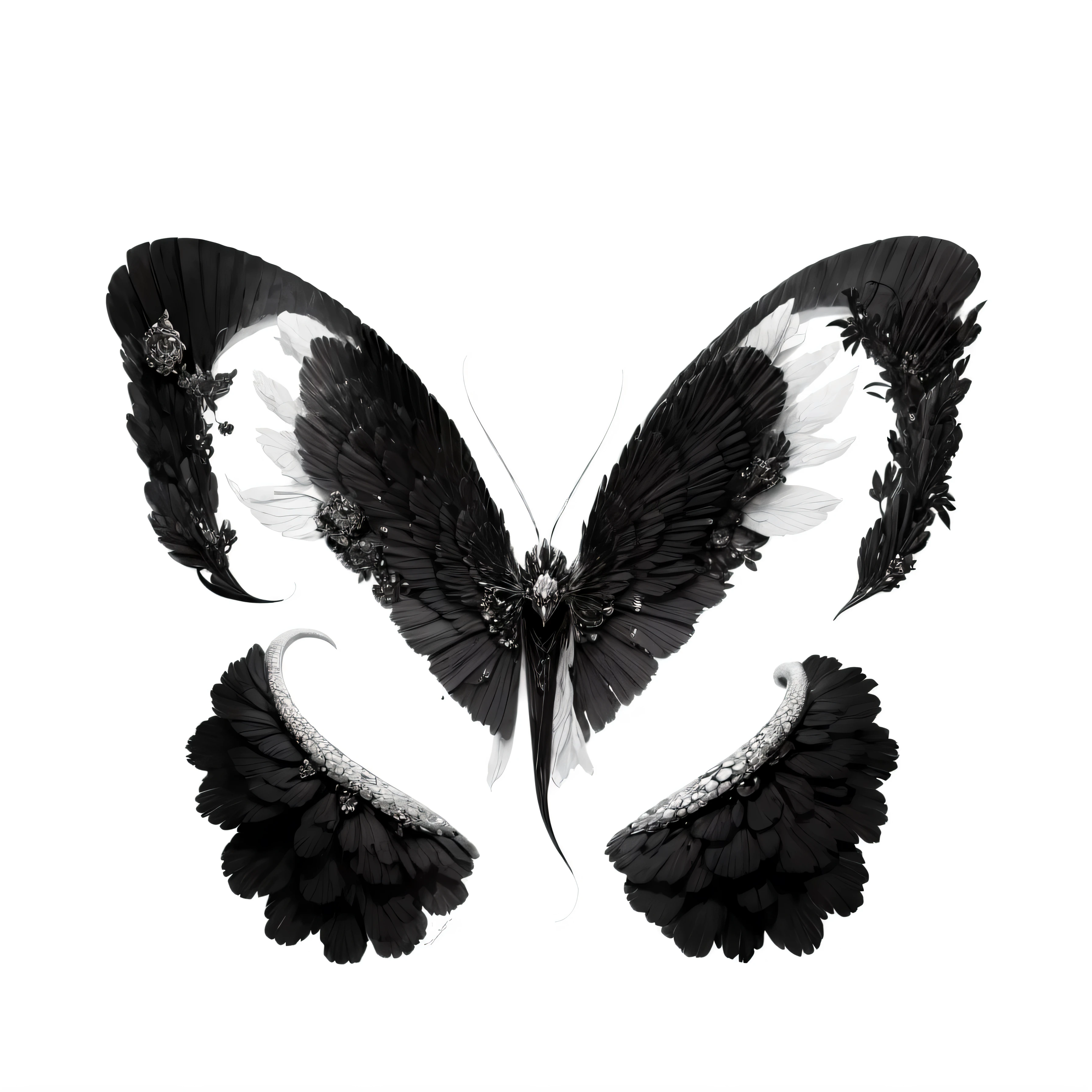 black and white snake elements，Black snakes and white snakes appear alternately
