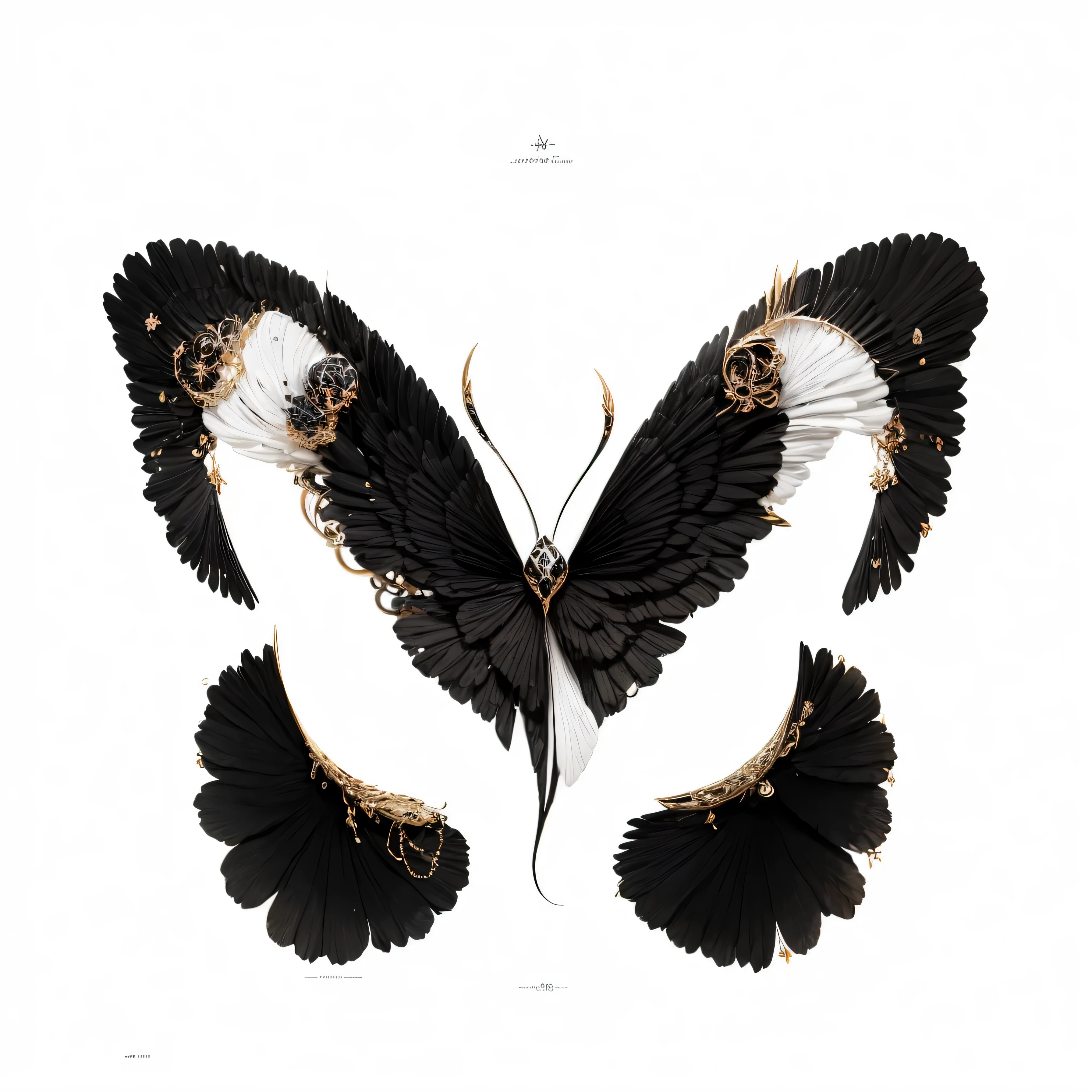 black and white snake elements,Black snakes and white snakes appear alternately,There is a golden pattern connecting black and white
