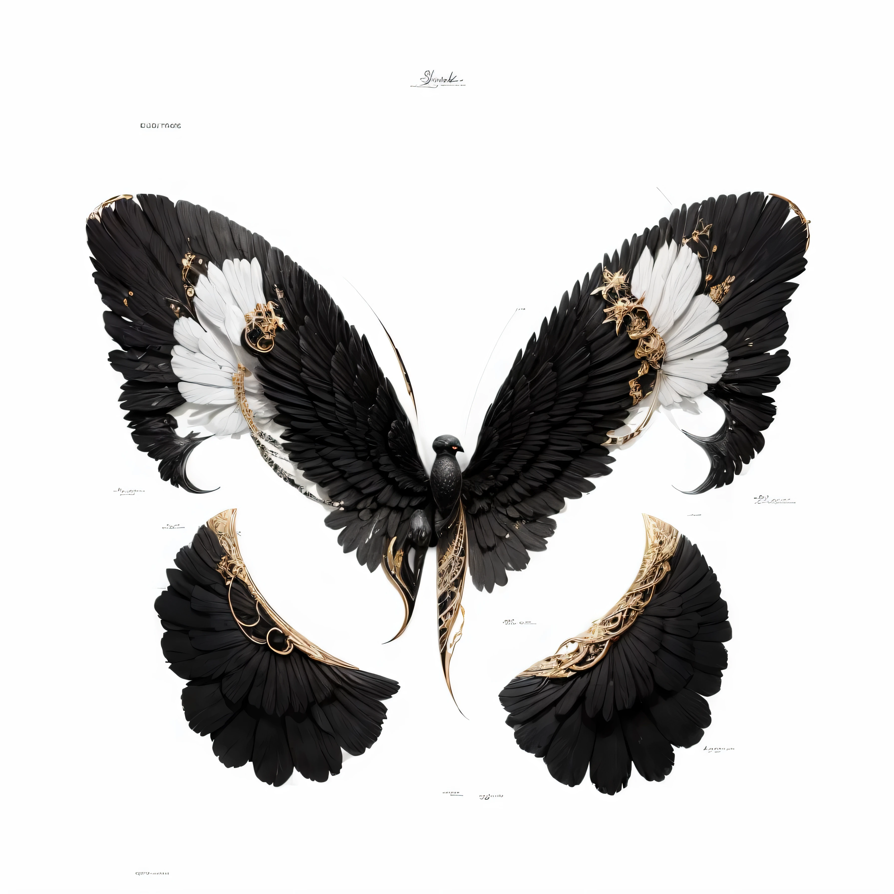 black and white snake elements,Black snakes and white snakes appear alternately,There is a golden pattern connecting black and white