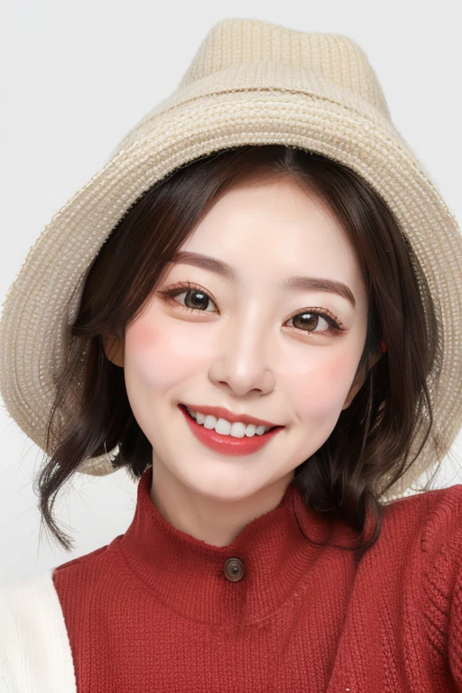 a cute koren girl,perfect face,syber clothing,smile,red mouth,detailed face,better quality