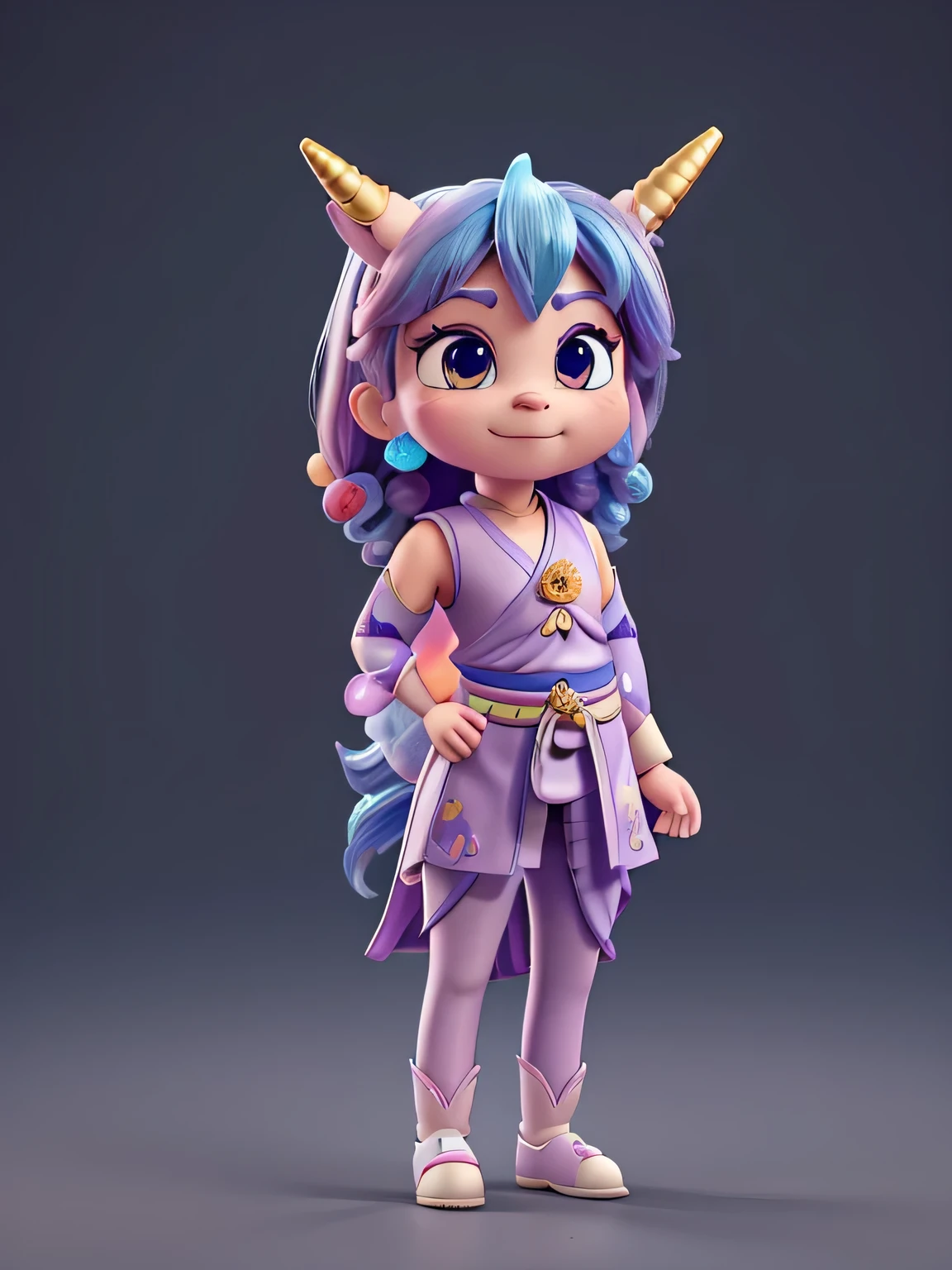 cartoon unicorn with blue hair and a black horn, (((buddhist clothing))) unicorn, white unicorn, unicorn from the tusk movie, blue unicorn, a unicorn, 3 d cavalo pet shop, unicorns, unicorn horn, bonitinho digital art, bonitinho 3 d render, bonitinho cartoon character, Chibi, bonitinho character, personagem toonix, anthropomorphic mare, my little Pony, bonitinho (((movimento)))
