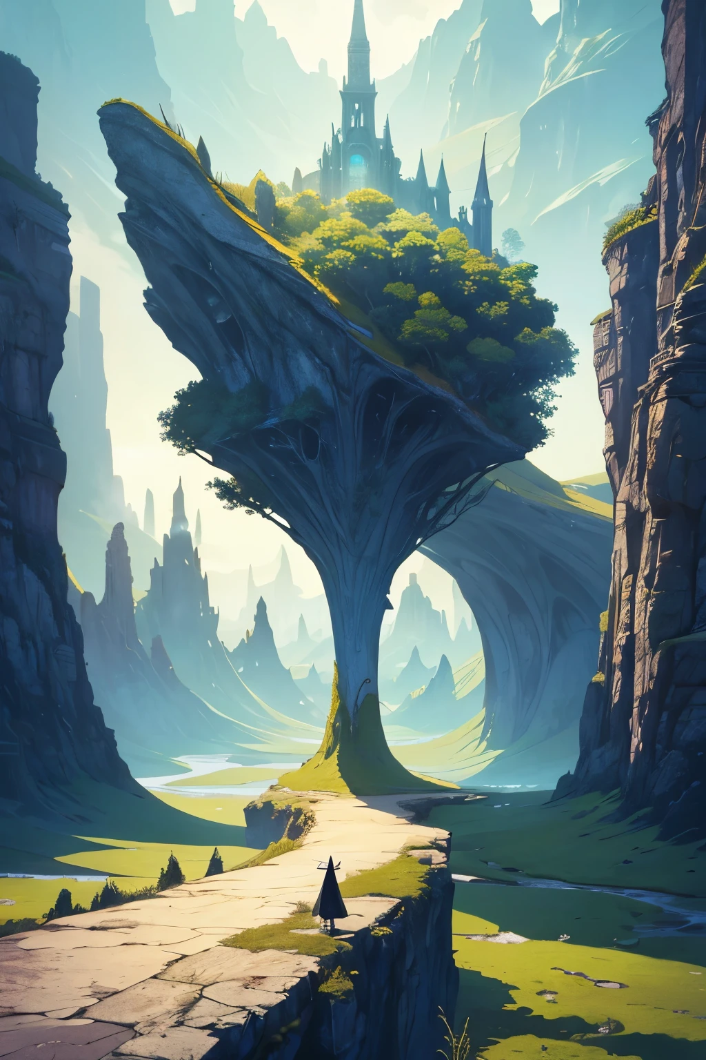 A surreal illustration of a dreamlike landscape where reality and fantasy blur together, inspired by the works of Salvador Dali. Strange and fantastical creatures roam the landscape, while impossible architecture defies the laws of physics. The color palette is surreal, with vibrant hues and surreal tones creating an otherworldly ambiance. The atmosphere is surreal and dreamlike, as if the viewer has stepped into a world where anything is possible.