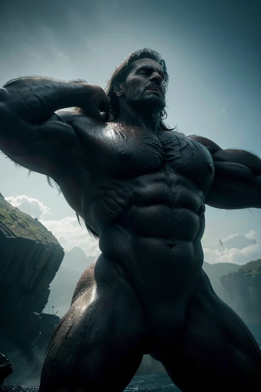 (best quality,4k,8k,highres,masterpiece:1.2),ultra-detailed,(realistic,photorealistic,photo-realistic:1.37),creature,giant,huge,detailed,monstrous,terrifying discovery,unbelievably lifelike,shockingly massive,mythical proportions,enormous,fierce,emerging from the depths,otherworldly presence,nightmarish beauty,breathtakingly detailed,mesmerizingly textured,awe-inspiring,beastly,marvel of nature,imposing,monumental,impressive,overwhelming,majestic,massive jaws,towering,hulking,overpowering,powerful,strikingly detailed skin,ominous presence,titanic,fantastical,horrifyingly realistic,unforgettable image,creature of nightmares,formidable,shadow cast by its massive body,dark and brooding atmosphere,boneshaking roar,unbridled power,unimaginable strength