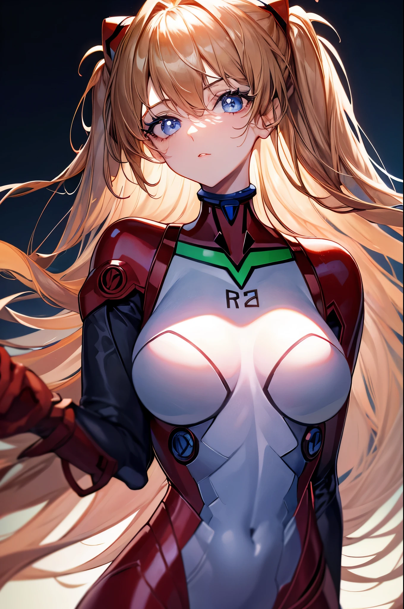 (highest quality, High resolution:1.2), 1 girl, detailed and beautiful eyes,EVA Asuka、Soryu Asuka Langley、dense and beautiful lips, highly detailed eyes and face, long eyelashes, Moderate:oil, Bright colors, HDR, studio lighting, Ultra-fine painting, sharp focus, Physically based rendering, extreme details, portrait, curved body, , perfect shape, show your armpits, Face-to-face audience, sweaty, nice, Raise the hand, Half-body photo, displayed in full frame