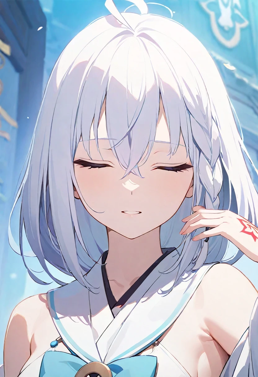 Shirakami Fubuki/(Holographic live broadcast/),(1 girl:1.3),alone,__body parts__,
official art, unified 8k wallpaper, Super detailed, beautiful and aesthetic, beautiful, masterpiece, best quality,dreamy atmosphere, calm palette, peaceful mood, soft shadow,
Witch Priestess, charm spell, amulet familiar, The duties of a witch,