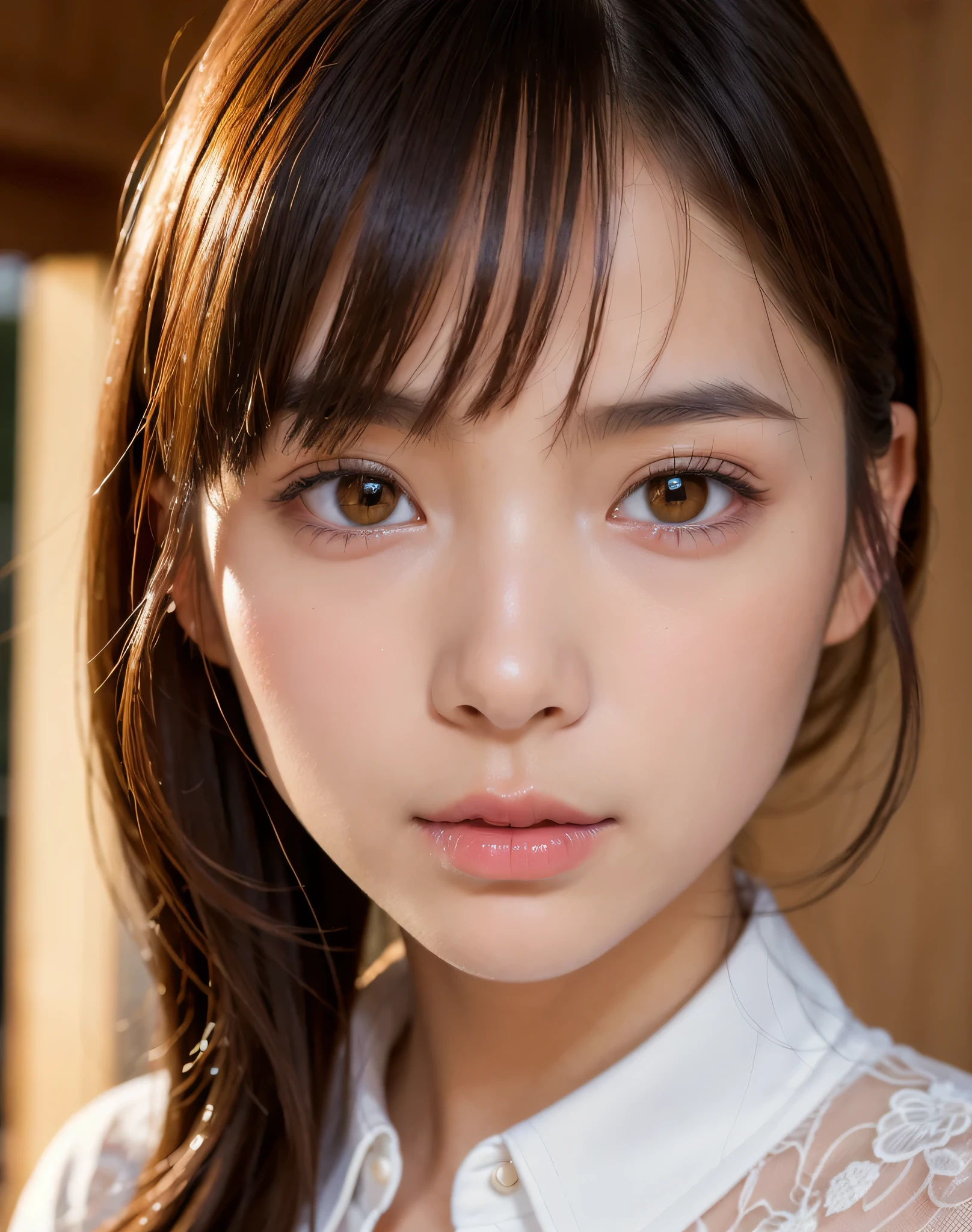 best quality, face focus, soft light, ultra high res, (photorealistic:1.4), RAW photo,
1japanese girl, solo, cute, (pupil, lights in the eyes), detailed beautiful face, (),(high resolution detail of human skin texture),
(long hair),
indoor,
Damask Shirt Dress,
(portrait)