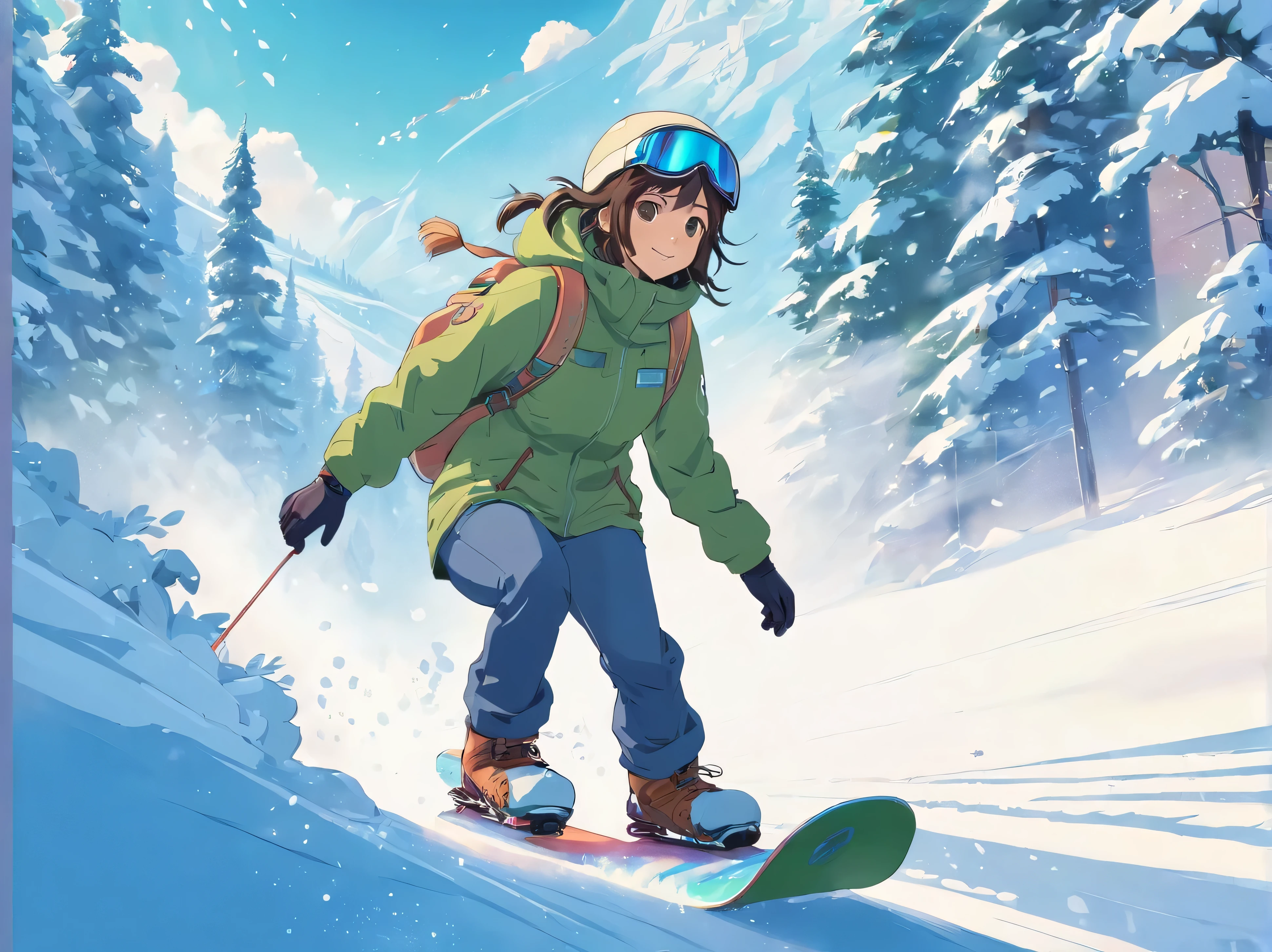 snow board、slide、Slip empty