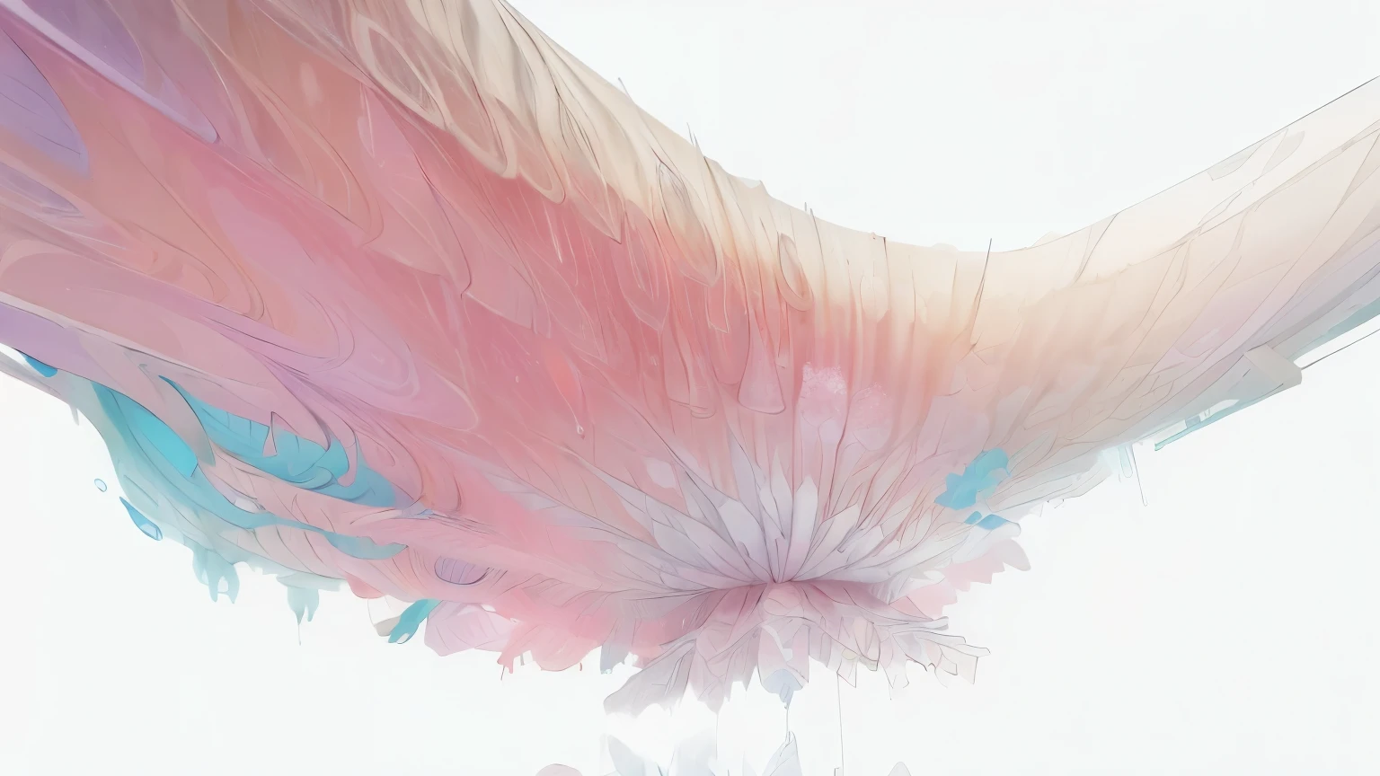 ((Masterpiece)), (Anime:1.3), ((best quality)), ((Beautiful Rain)), (abstract art:1.5), (High Definition), pale color, wide shot, (fractal structure:1.5), (simple white background:1.6), (Biological atmosphere),