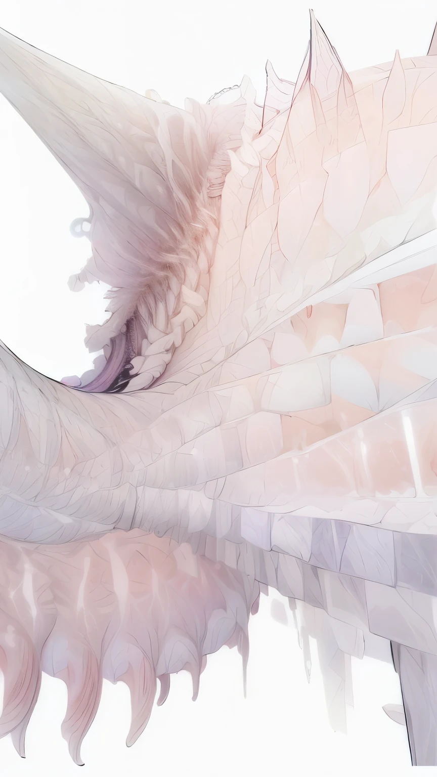 ((Masterpiece)), (Anime:1.3), ((best quality)), ((Beautiful Rain)), (abstract art:1.5), (High Definition), (pale color), wide shot, (fractal structure:1.5), (simple white background:1.6), (cold atmosphere),