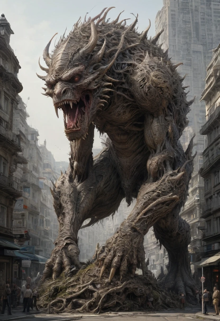 Giant Creature, by Boris Groh, best quality, masterpiece, high details, Ultra intricate detailed