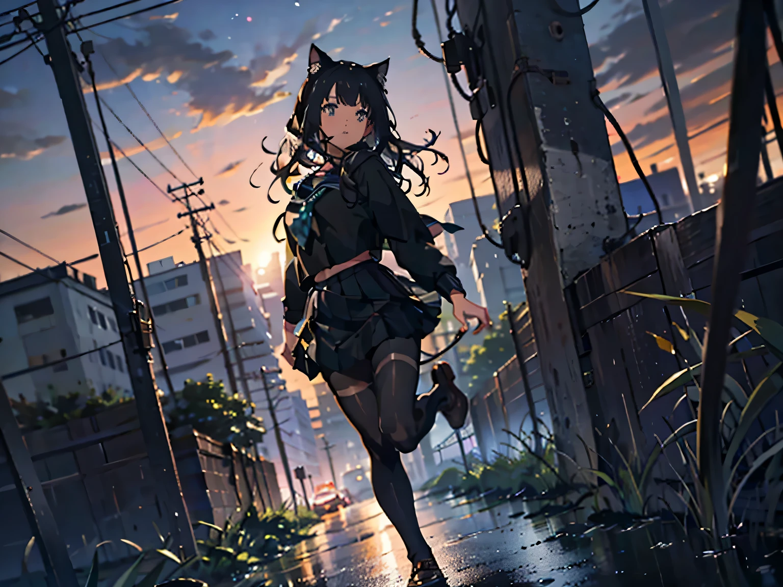 Woman posing in cat ear underwear and stockings, Popular topics on artstation pixiv, guweiz on pixiv artstation, Guweiz on ArtStation Pixiv, Popular topics on cgstation, beautiful anime cat girl, Highest rated on pixiv, anime cat girl, cute anime cat girl, charming cat girl, guweiz, 非常美麗的anime cat girl
